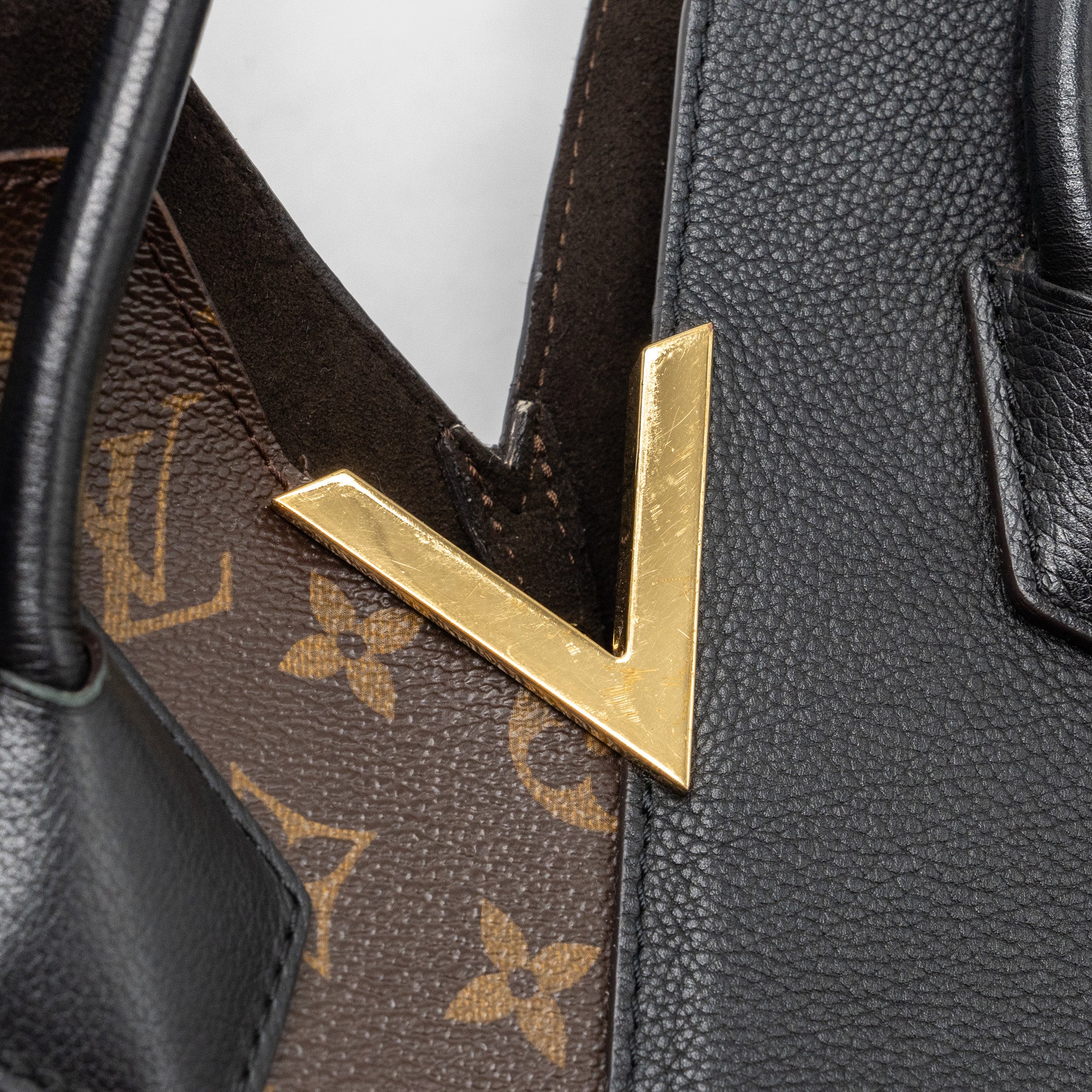 LOUIS VUITTON KIMONO TOTE BAG LEATHER / MONOGRAM CANVAS GHW