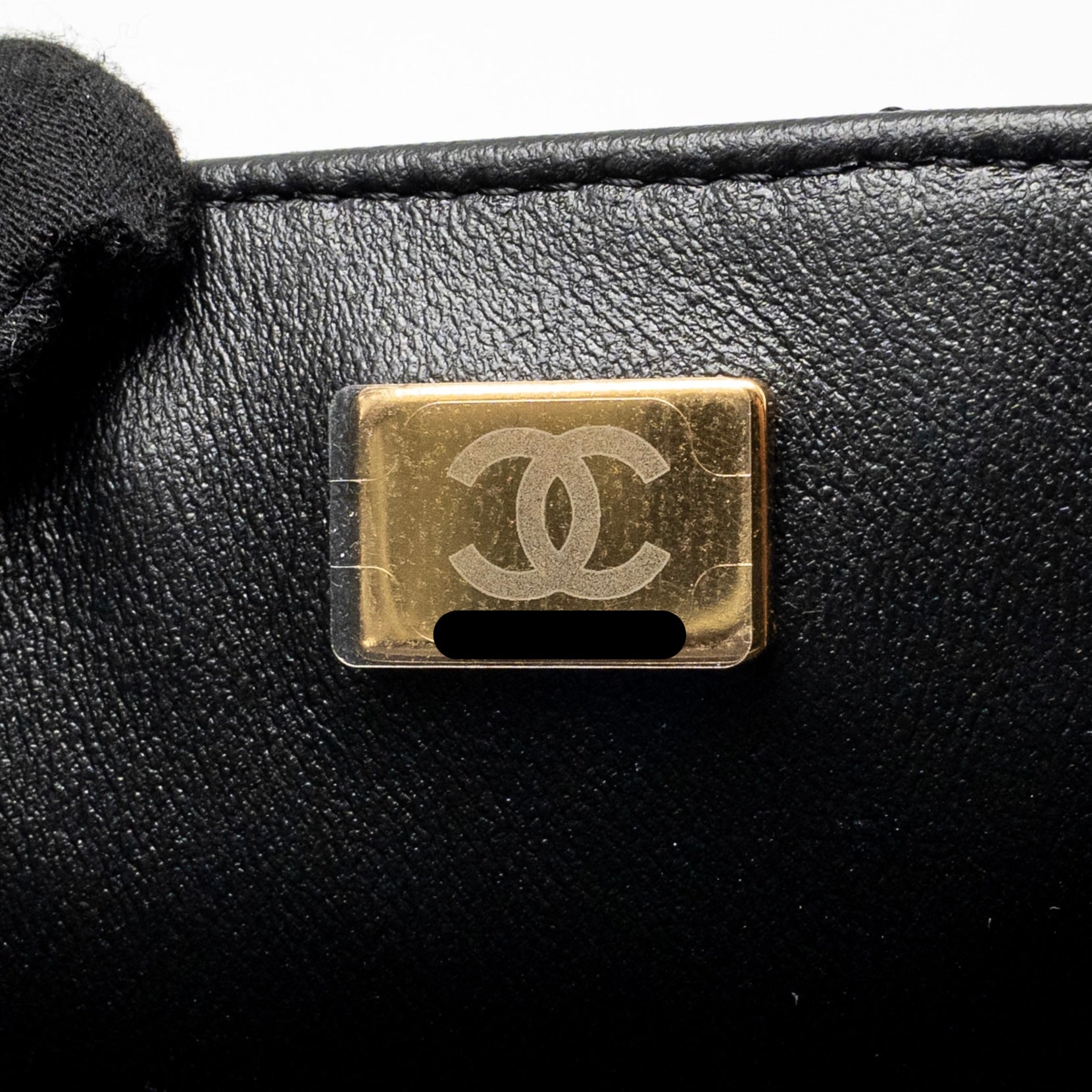 CHANEL TOP HANDLE MINI RECTANGULAR LAMBSKIN BLACK LGHW (MICROCHIP)
