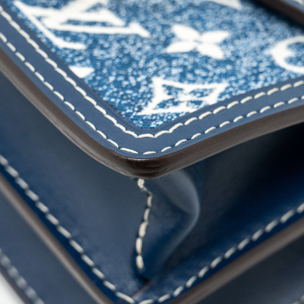 LOUIS VUITTON MINI DAUPHINE DENIM BLUE GHW