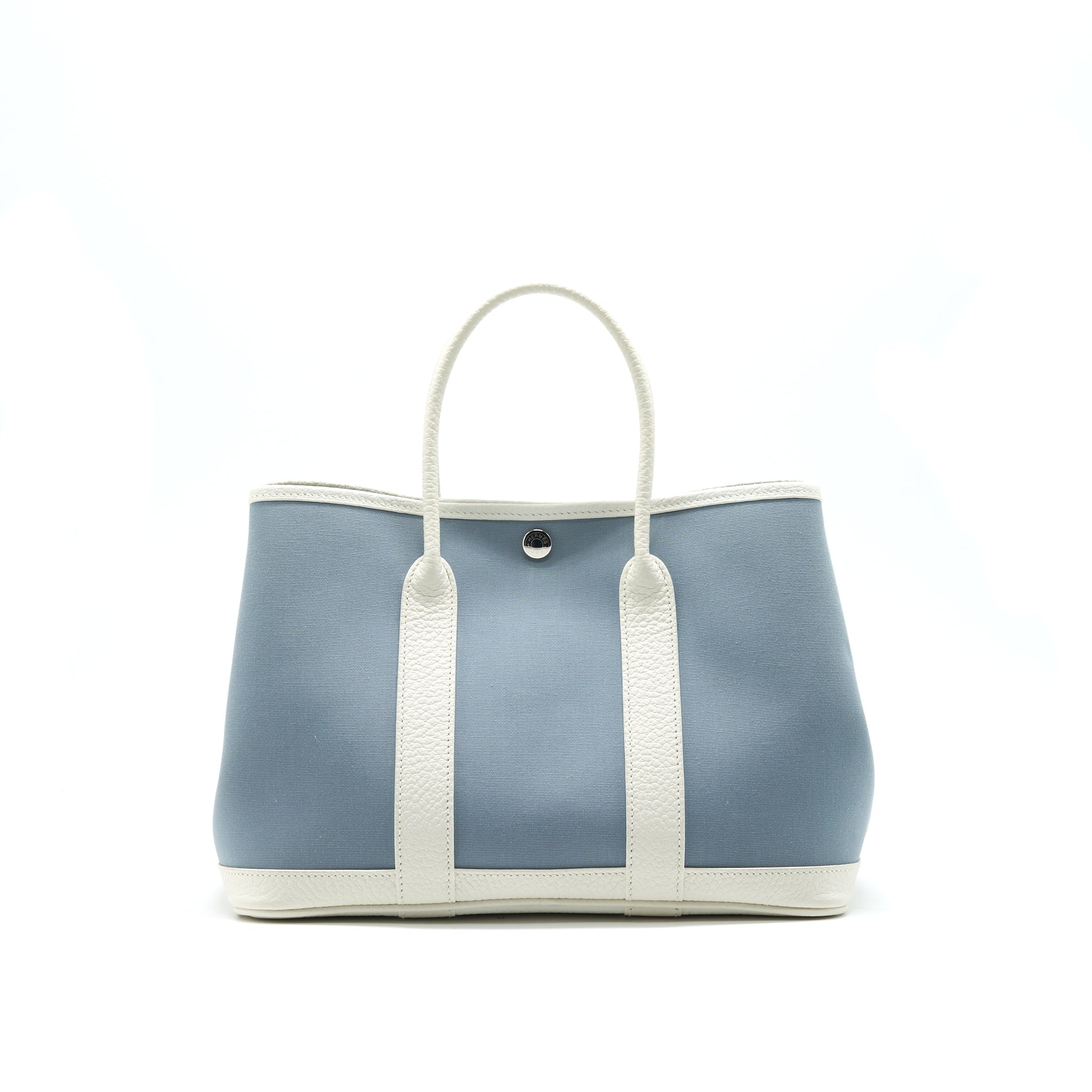 HERMES GARDEN PARTY 30 WHITE/BLUE JEAN SHW