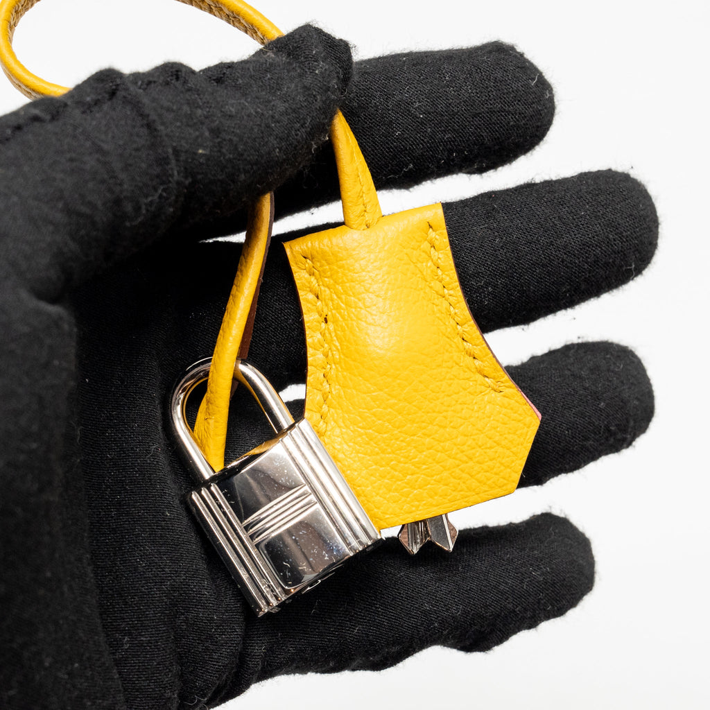 HERMES BOLIDE 1923 25 EVERCOLOR JAUNE AMBER / ROSE ETE SHW