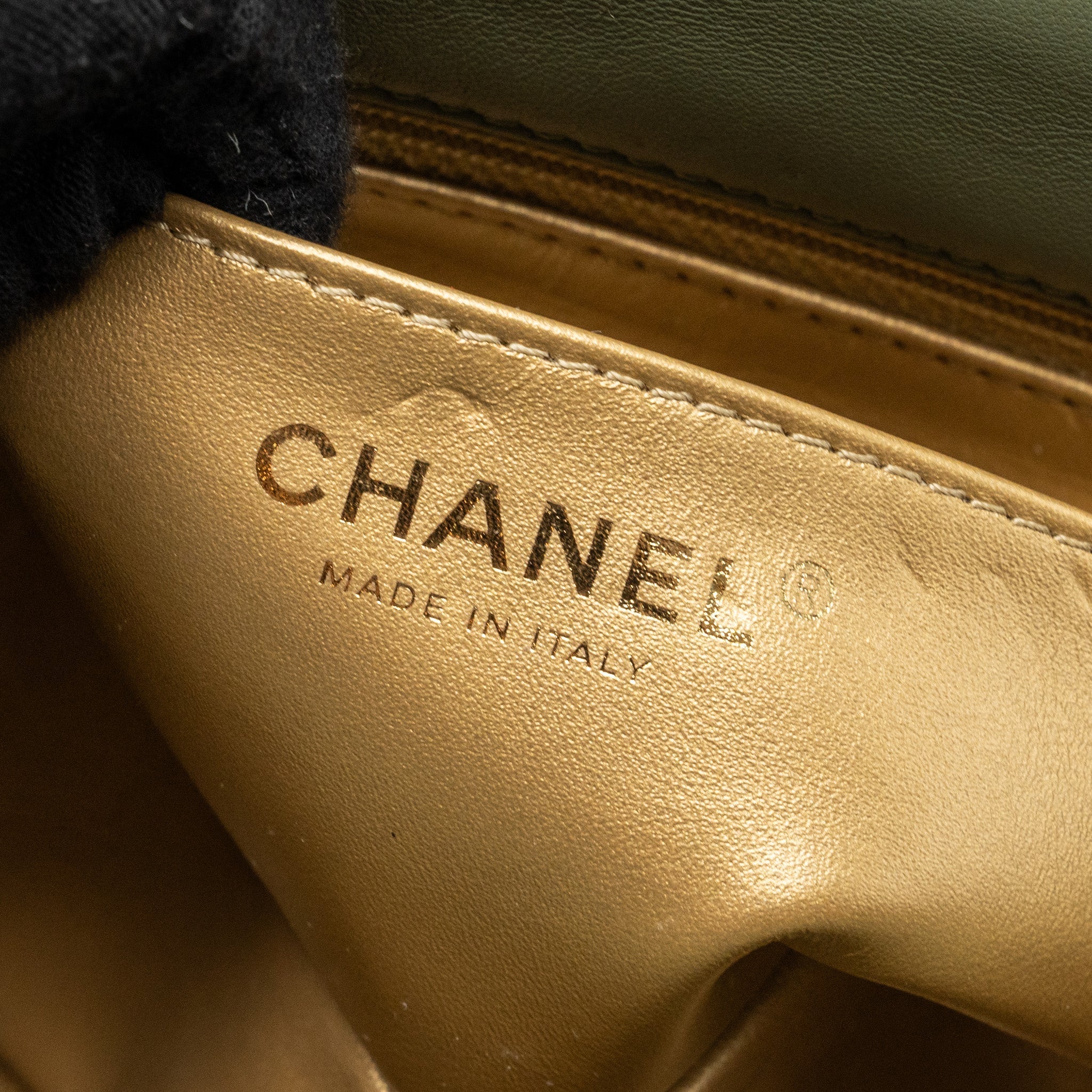 CHANEL PEARL CRUSH MINI SQUARE FLAP BAG LAMBSKIN GREEN GHW (MICROCHIP)