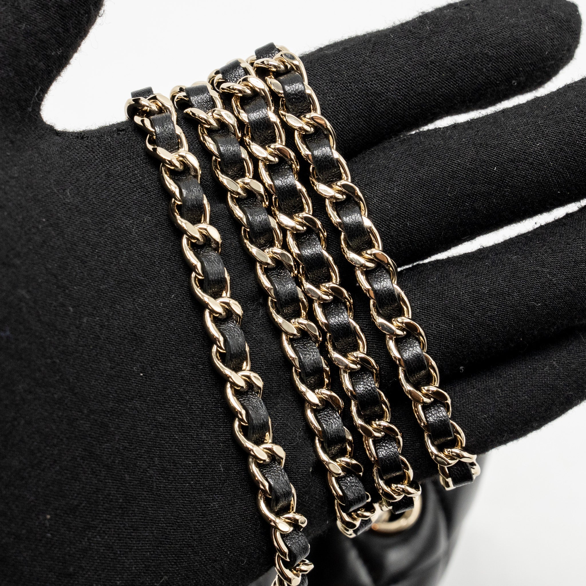 CHANEL 25S MINI FLAP BAG LAMBSKIN BLACK GHW(MICROCHIP)