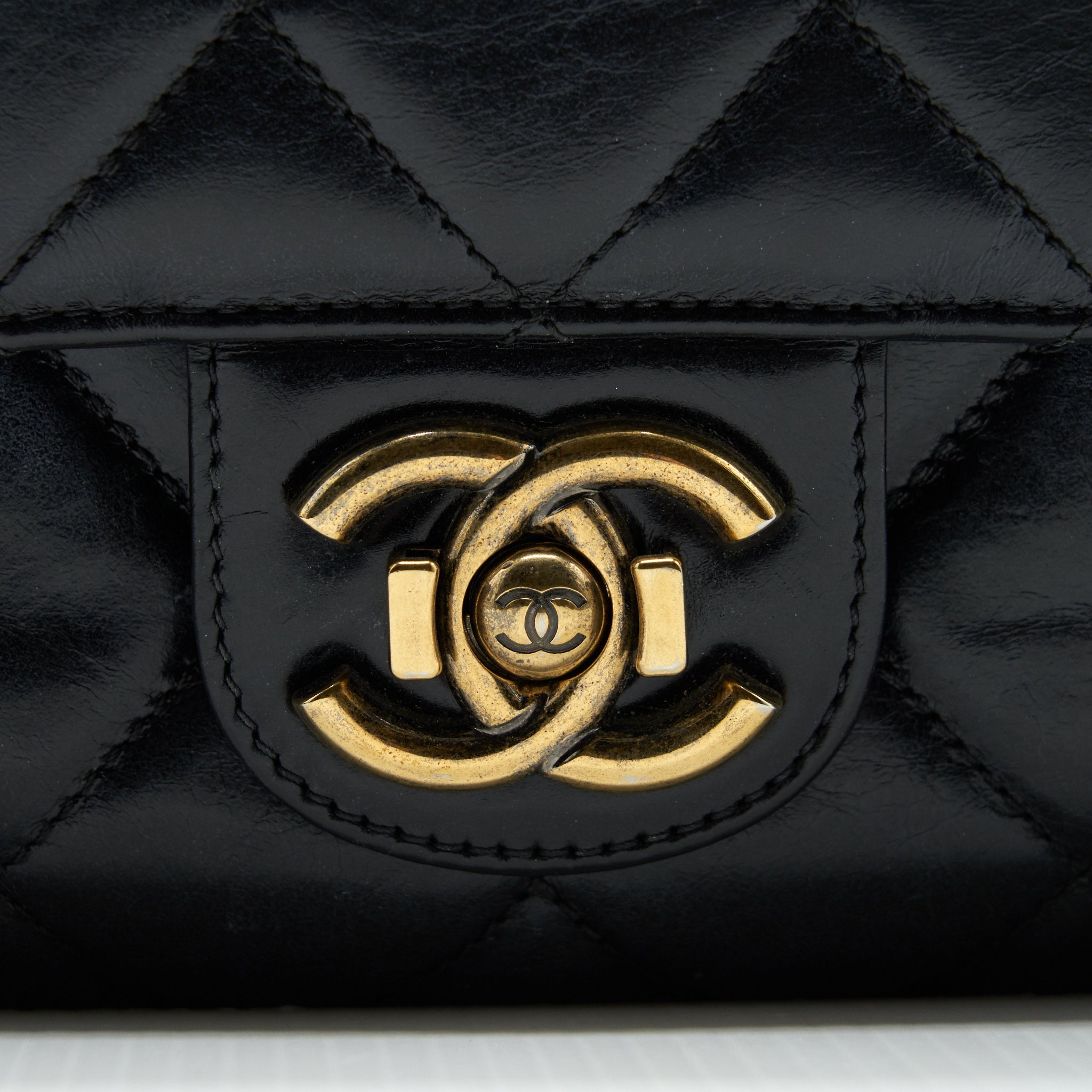 CHANEL PERFECT EDGE FLAP BAG WITH CALFSKIN RUTHENIUM GHW