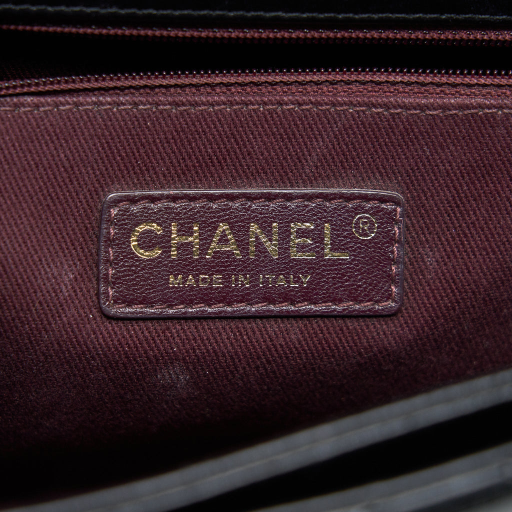 CHANEL PERFECT EDGE FLAP BAG WITH CALFSKIN RUTHENIUM GHW
