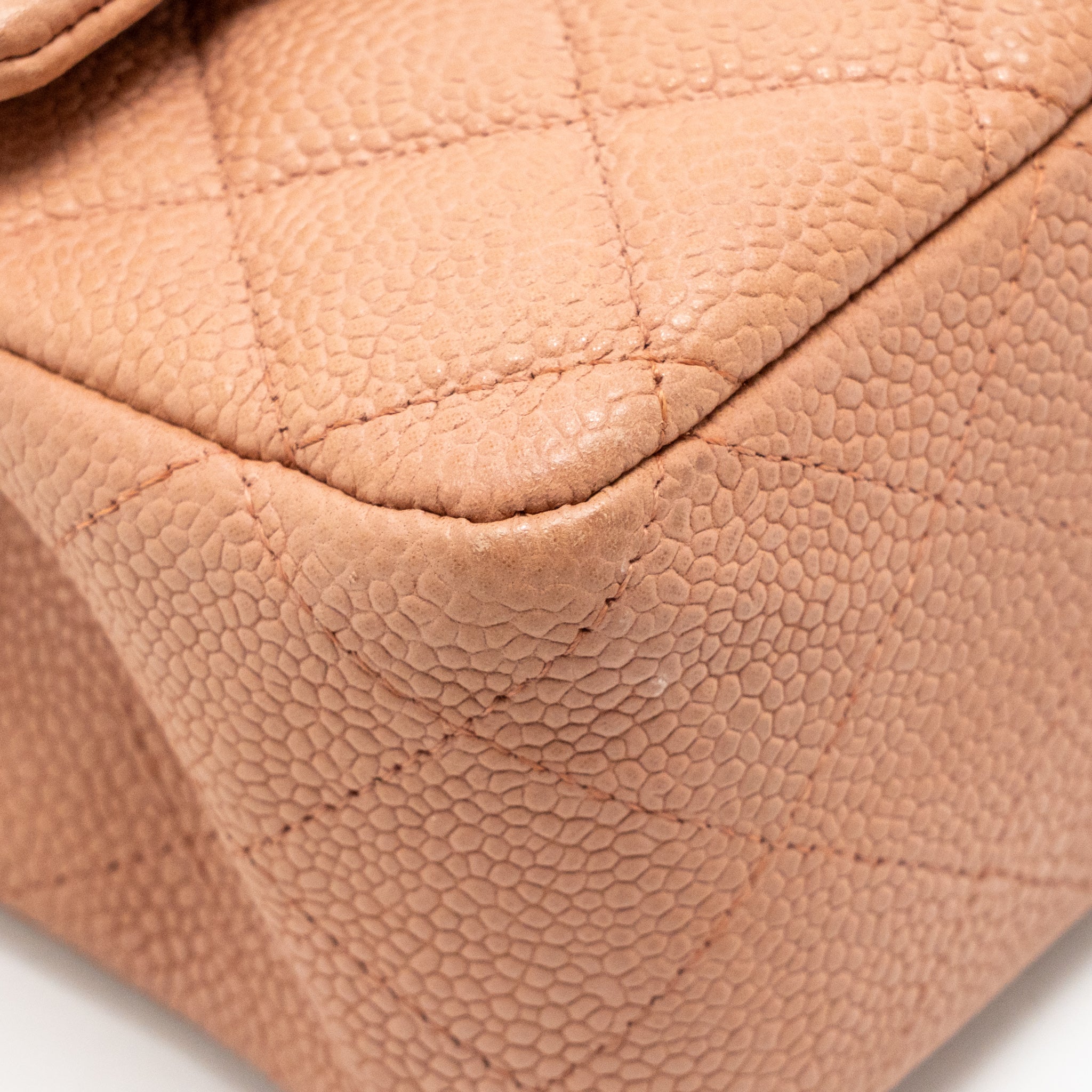 CHANEL MEDIUM CLASSIC DOUBLE FLAP BAG CAVIAR DARK PINK SHW