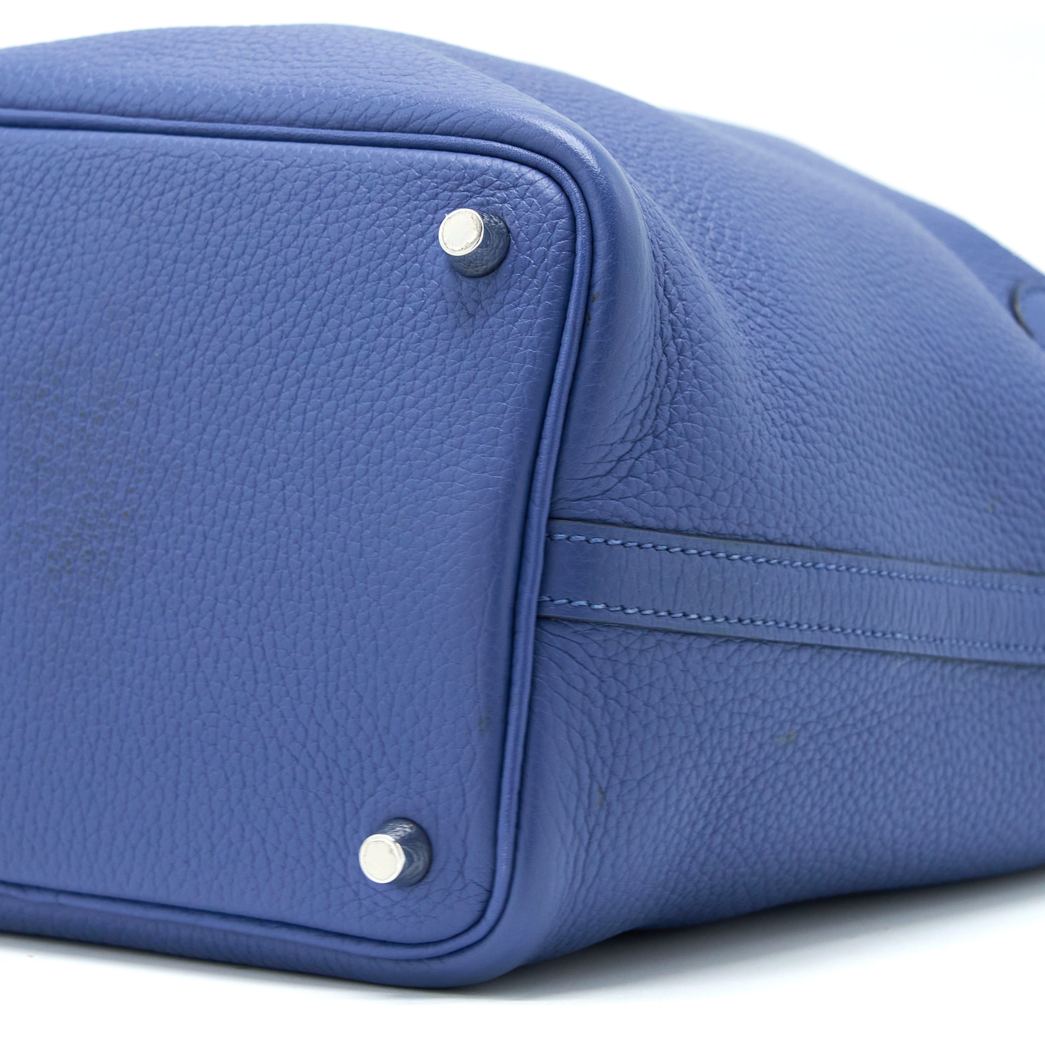 HERMES PICOTIN 18 LOCK BAG CLEMENCE BLEU BRIGHTON/CAPUCINE SHW