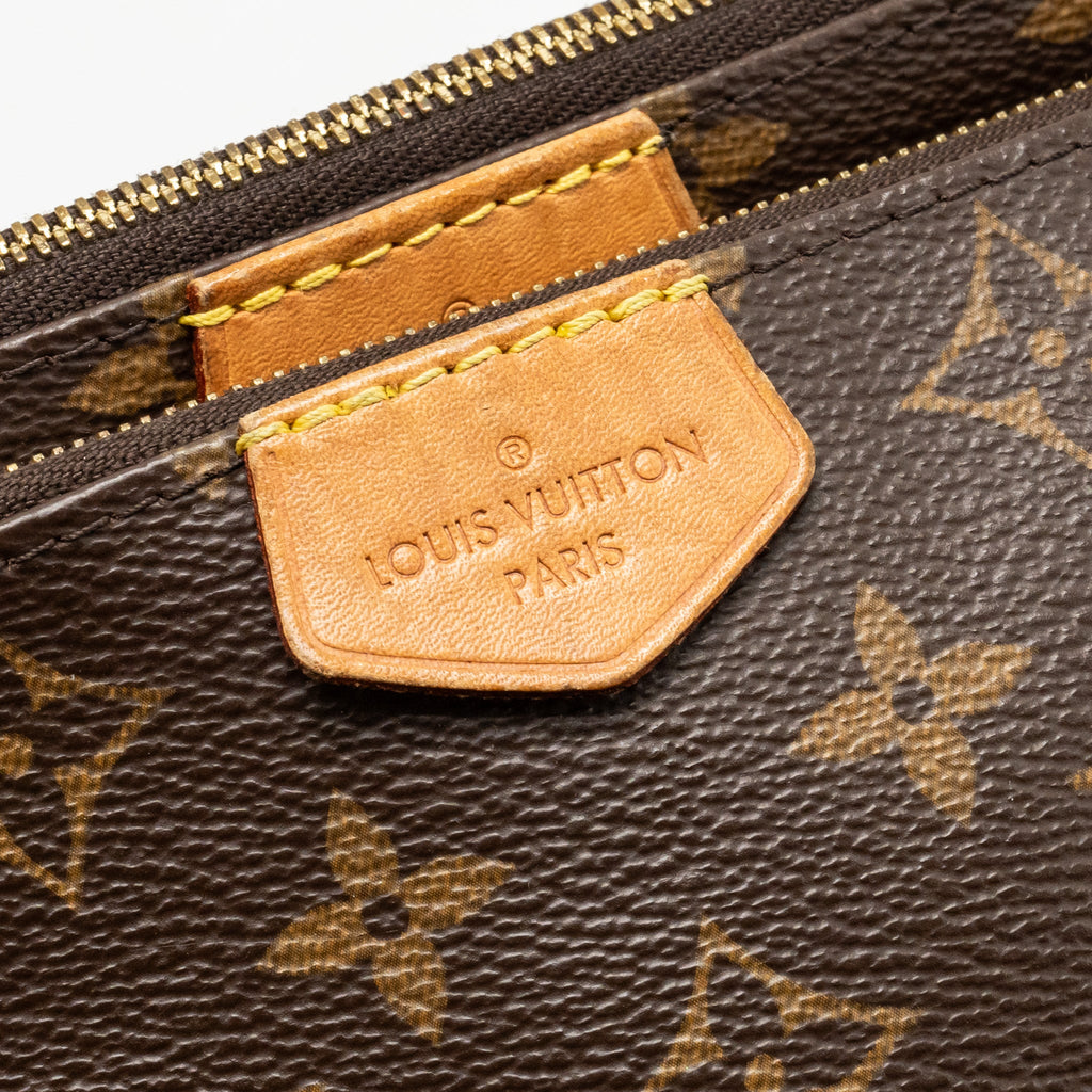 LOUIS VUITTON MULTI POCHETTE KHAKI STRAP MONOGRAM CANVAS GHW