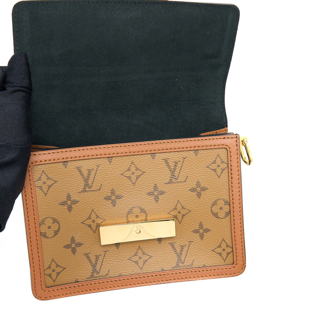 LOUIS VUITTON MINI DAUPHINE MONOGRAM REVERSE CANVAS GHW