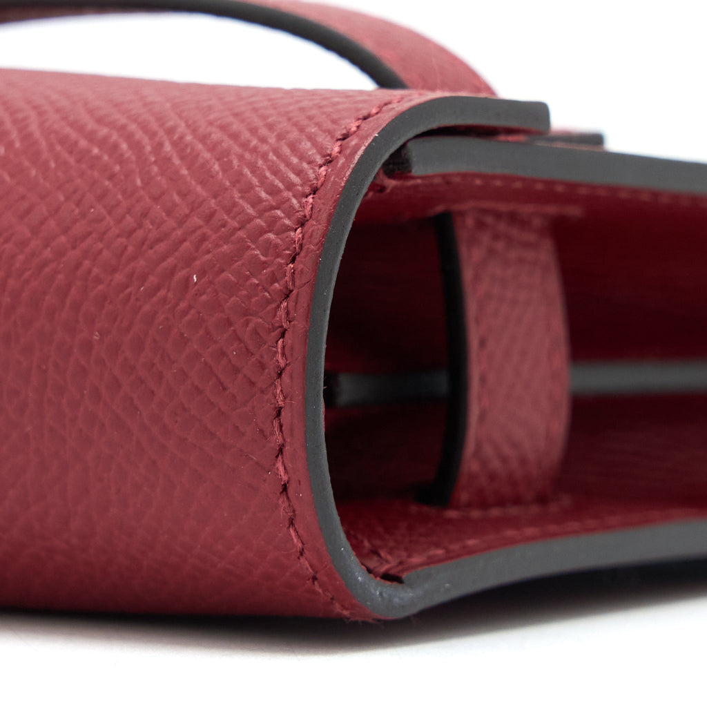 HERMES KELLY TO GO EPSOM K1 ROUGE GRENAT GHW