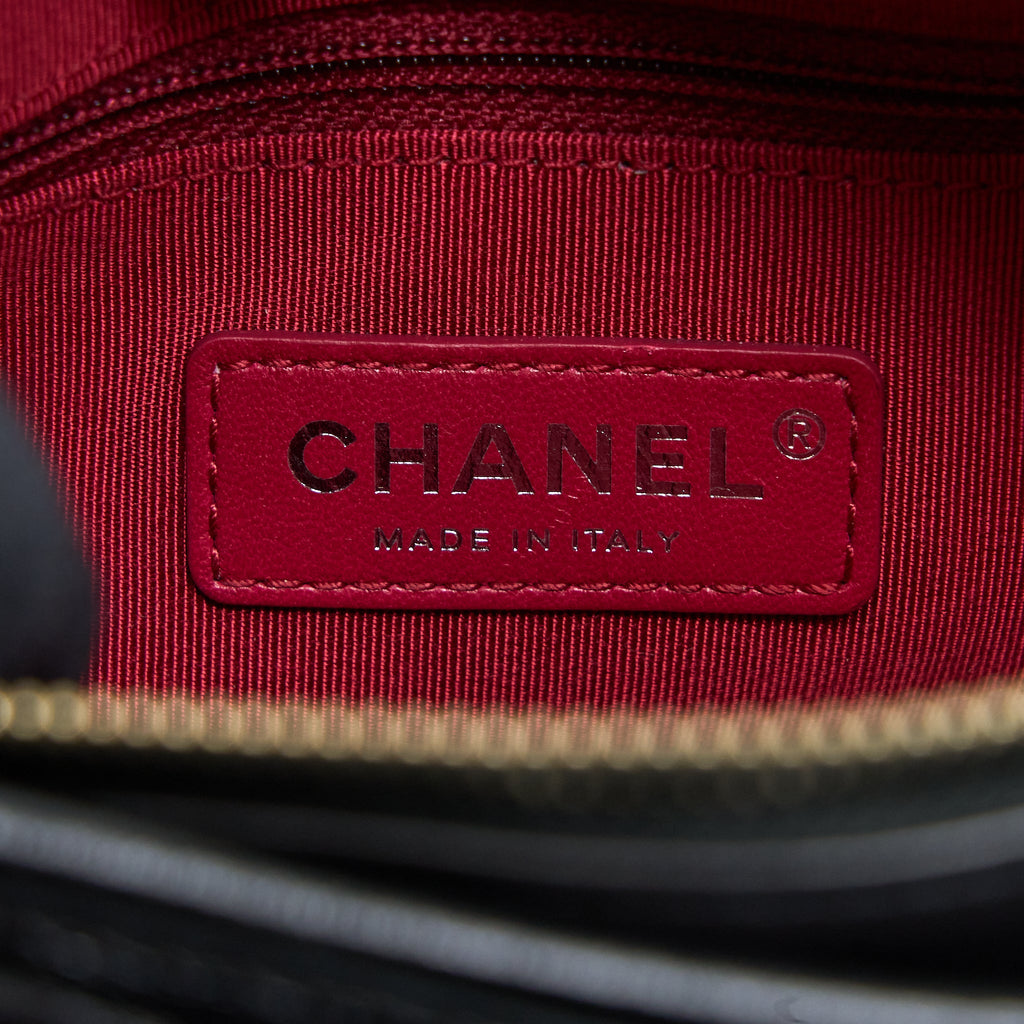 CHANEL SMALL GABRIELLE HOBO BAG AGED CALFSKIN BLACK MULTICOLOUR HARDWARE