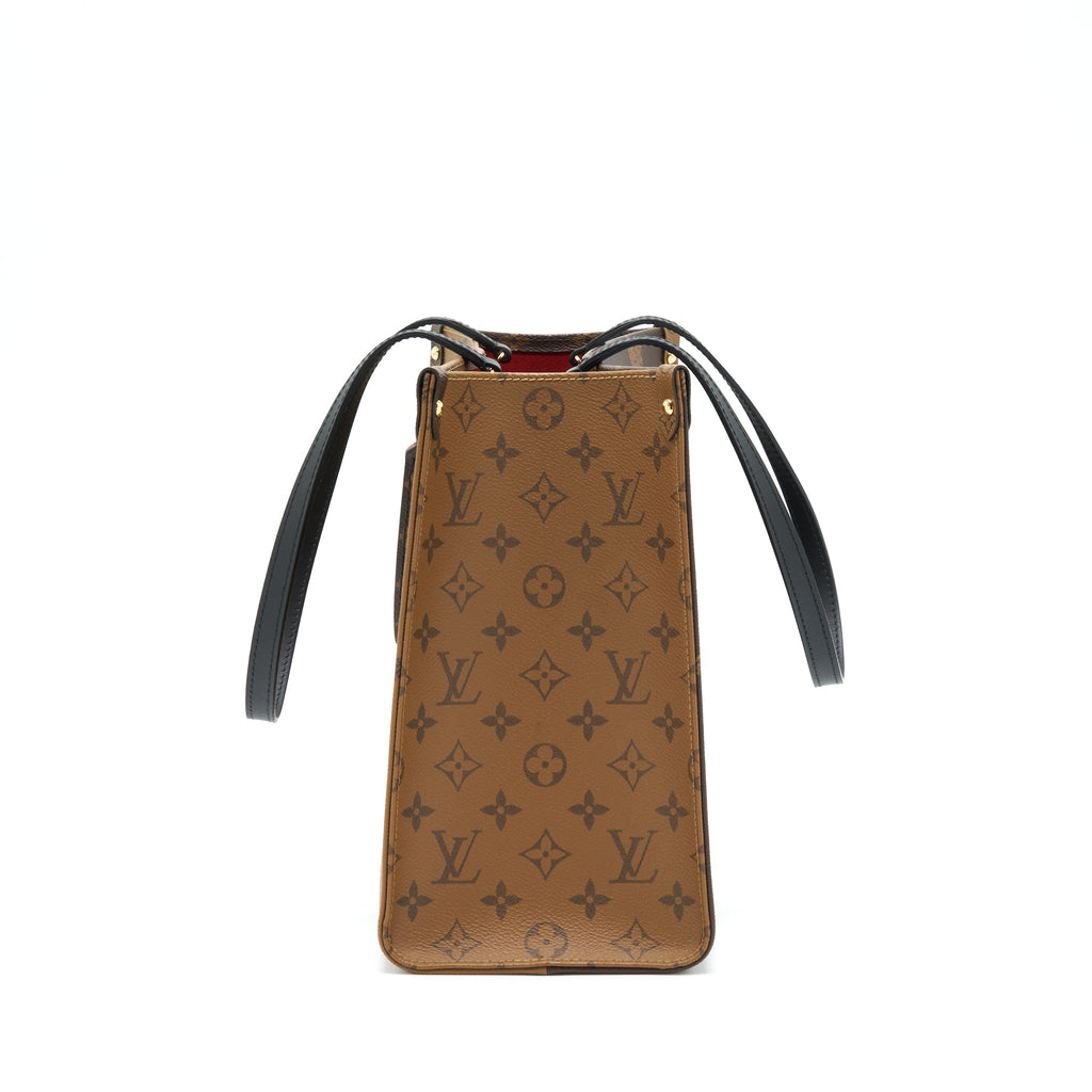 LOUIS VUITTON ON THE GO MM MONOGRAM REVERSE CANVAS GHW