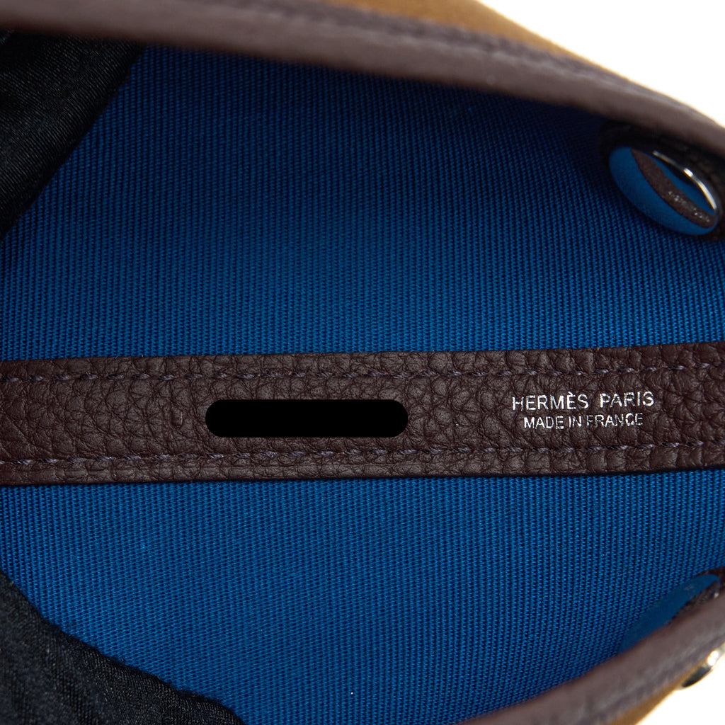 HERMES GARDEN PARTY 30 CANVAS/LEATHER ALEZAN/ BLEU OUTRENER/ ROUGE SELLIER SHW