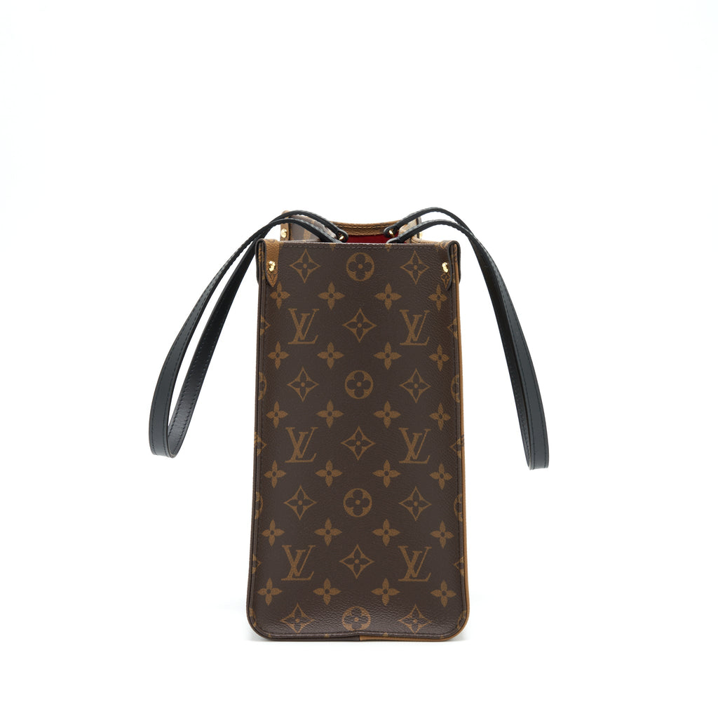 LOUIS VUITTON ON THE GO MM MONOGRAM REVERSE CANVAS GHW