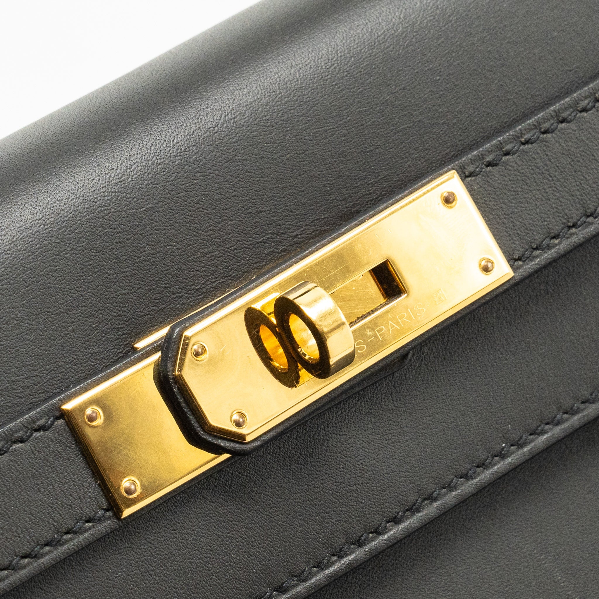 HERMES KELLY28 SOMBRERO EBENE GHW