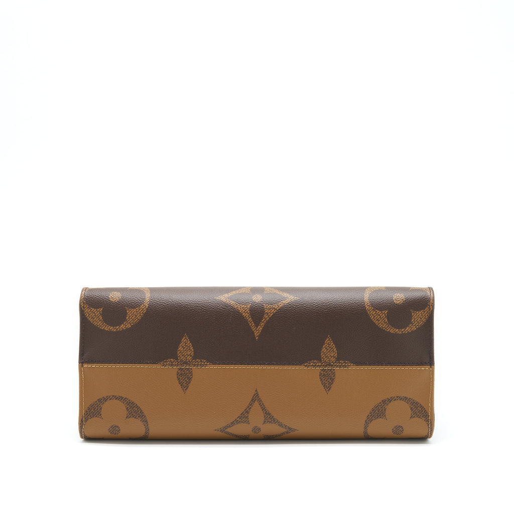 LOUIS VUITTON ON THE GO MM MONOGRAM REVERSE CANVAS GHW