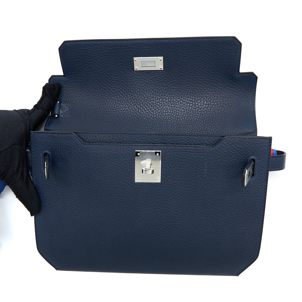 HERMES KELLY DEPECHES 25 TOGO BLUE NUIT SHW