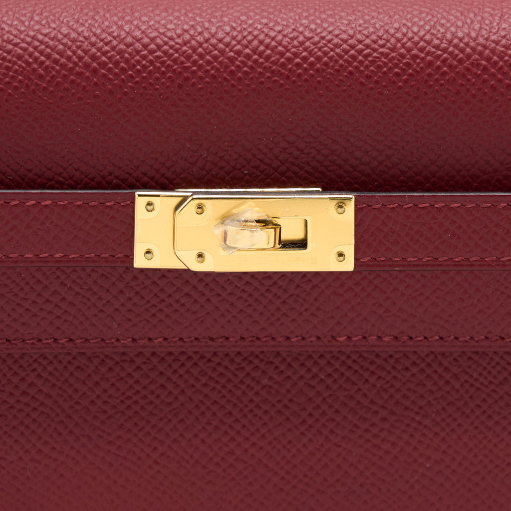 HERMES KELLY TO GO EPSOM K1 ROUGE GRENAT GHW