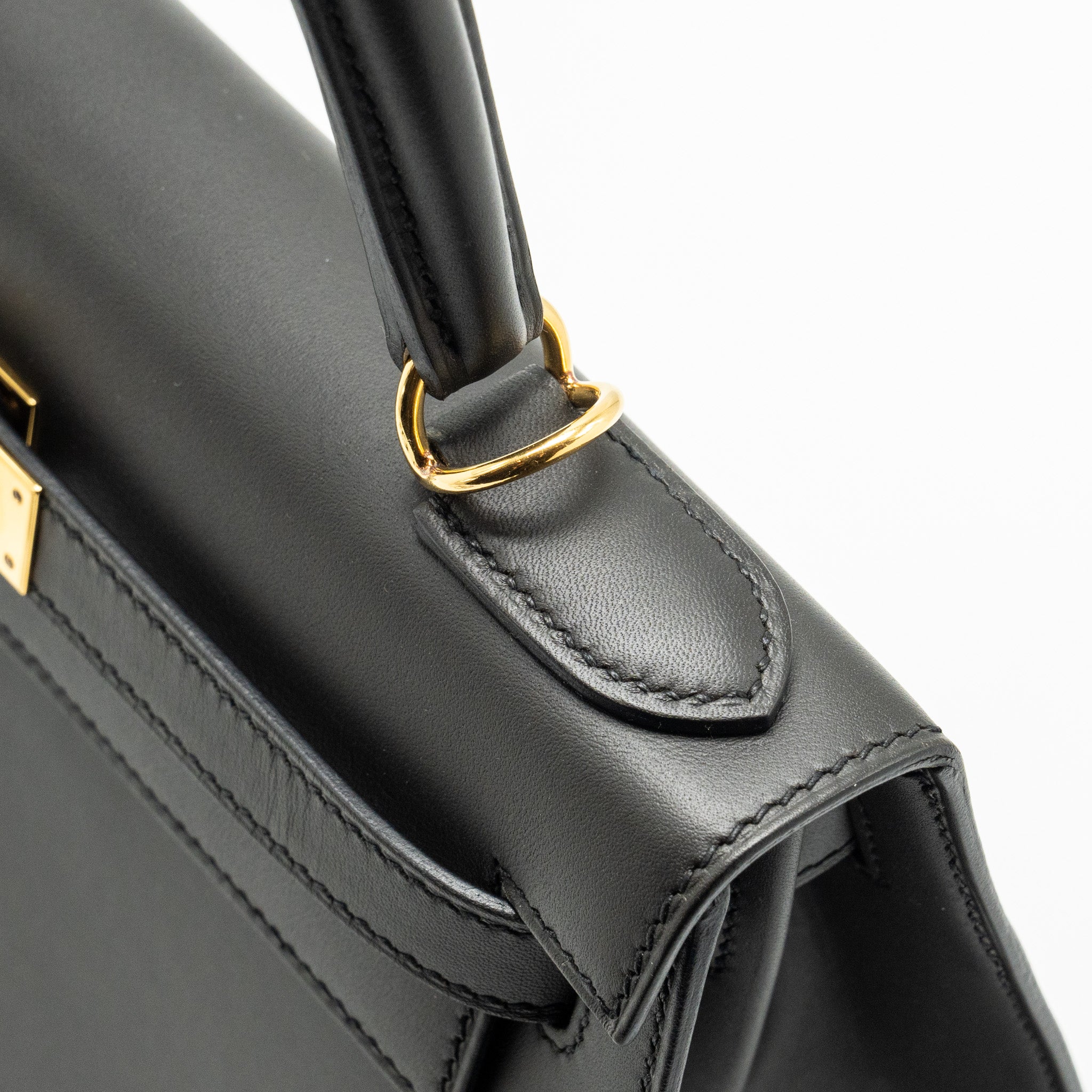 HERMES KELLY28 SOMBRERO EBENE GHW