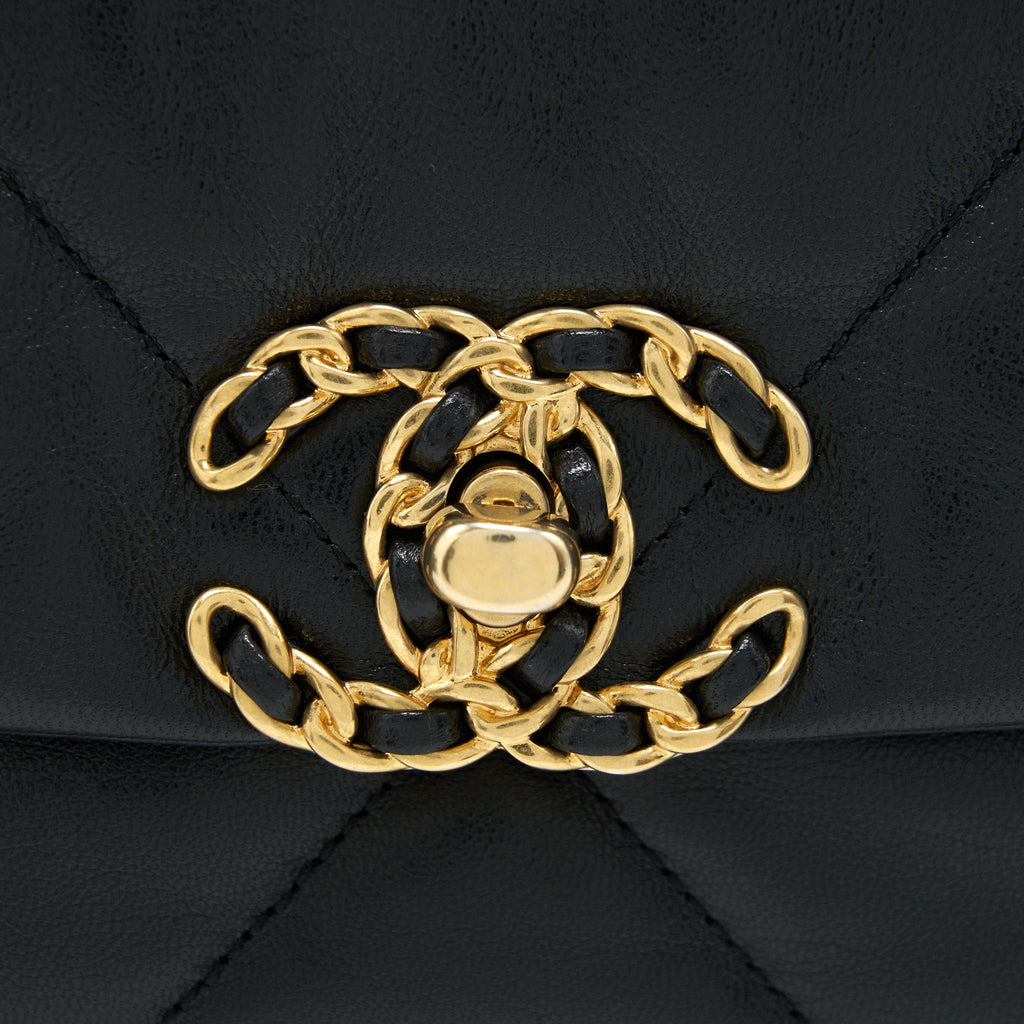 CHANEL SMALL 19 BAG BLACK GHW