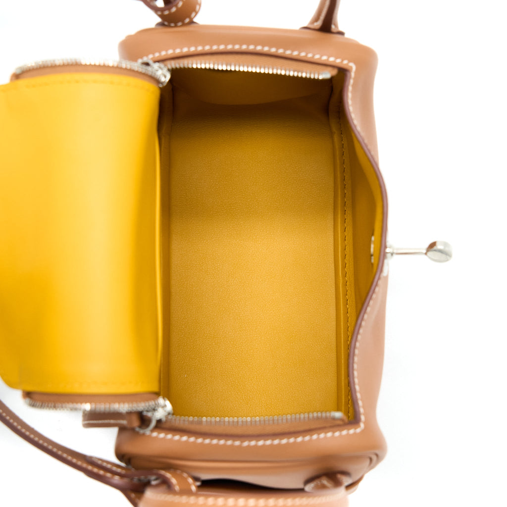 HERMES MINI LINDY SWIFT GOLD/AMBER YELLOW SHW