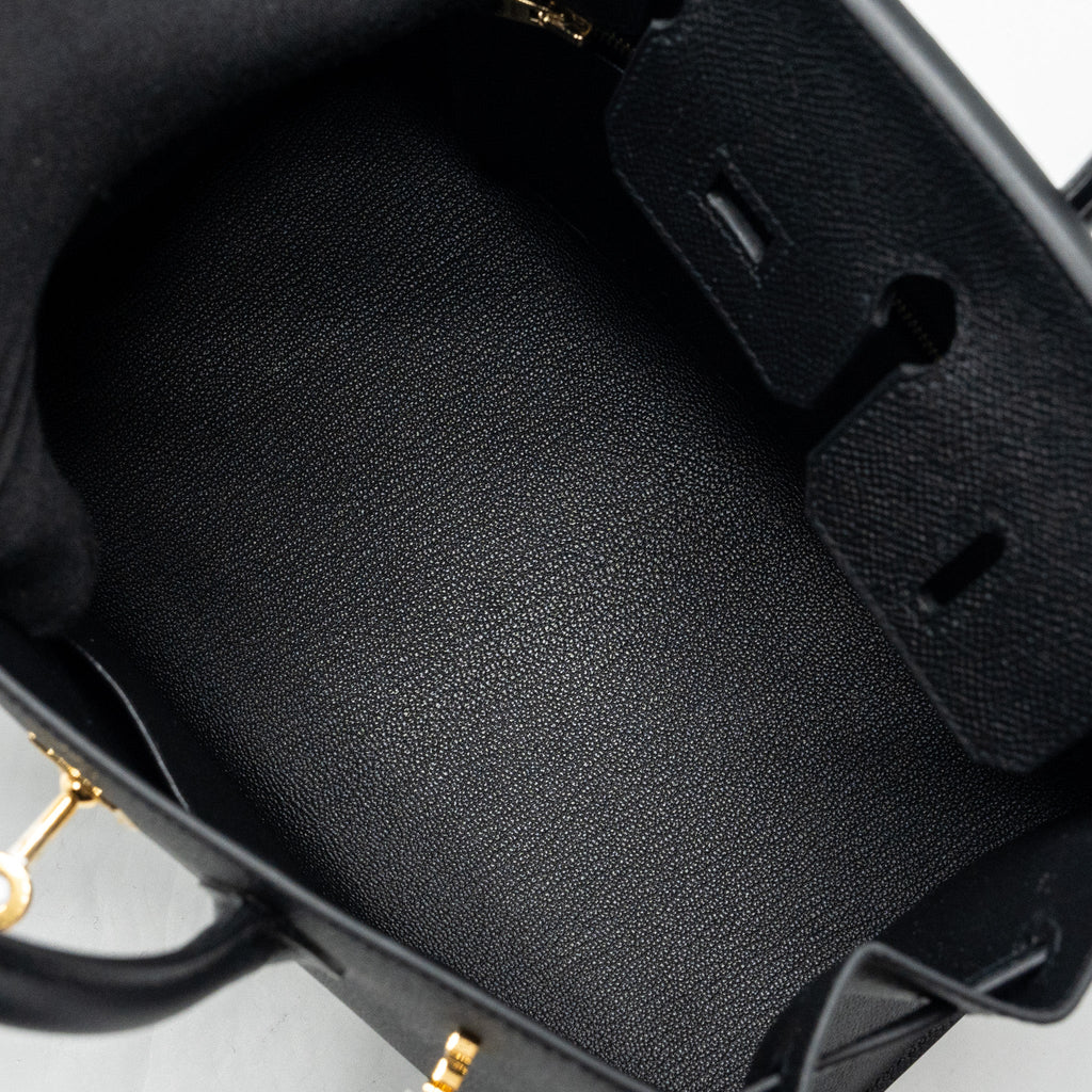 HERMES BIRKIN 25 SELLIER EPSOM BLACK GHW