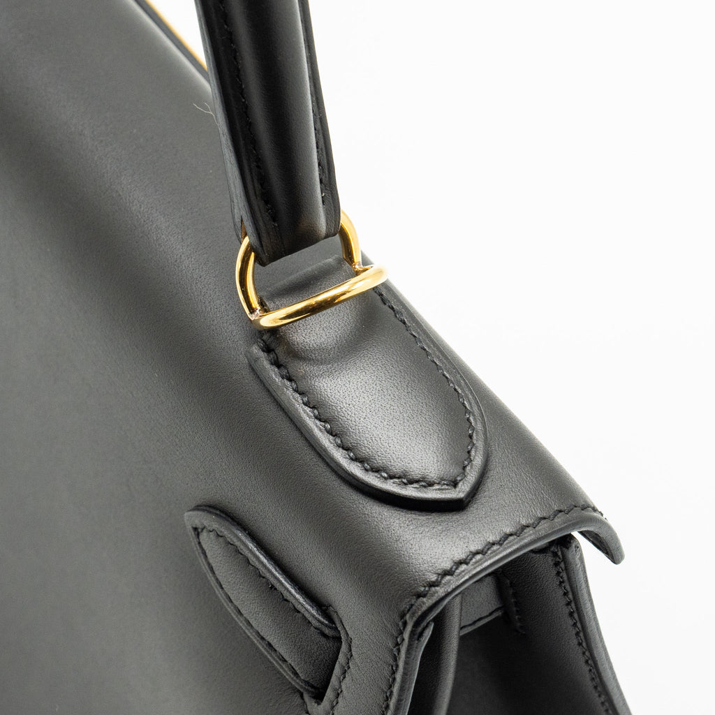 HERMES KELLY28 SOMBRERO EBENE GHW