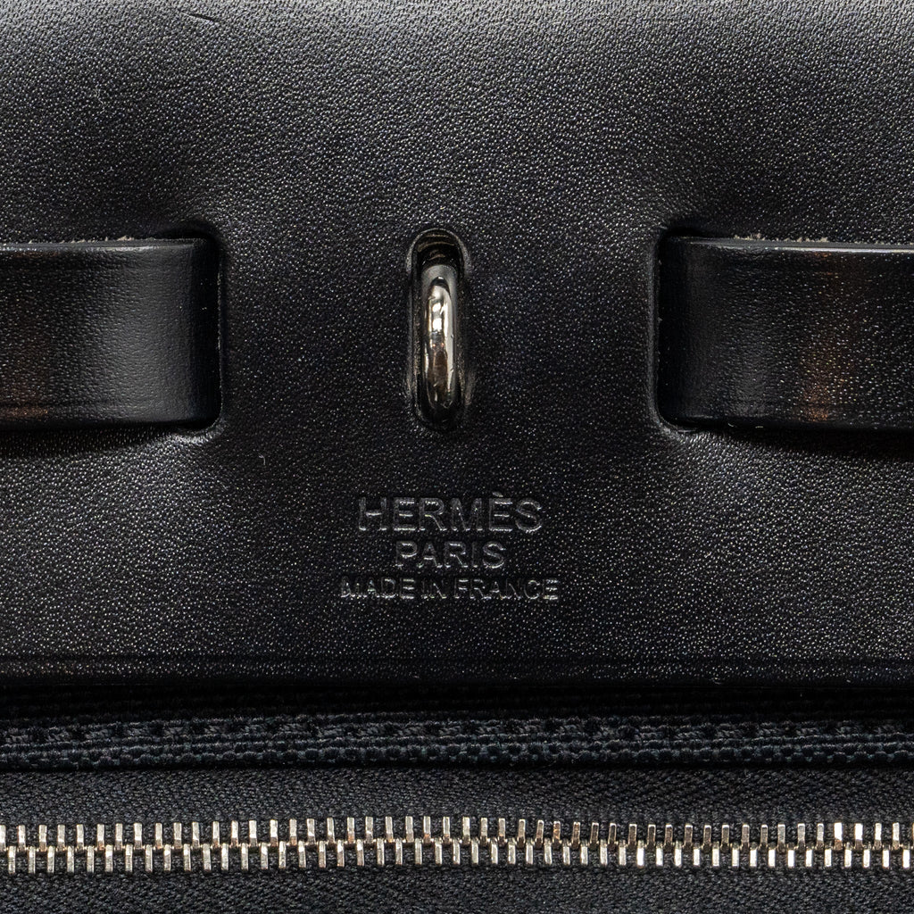HERMES HERBAG 31 CANVAS/ HUNTER BLACK SHW