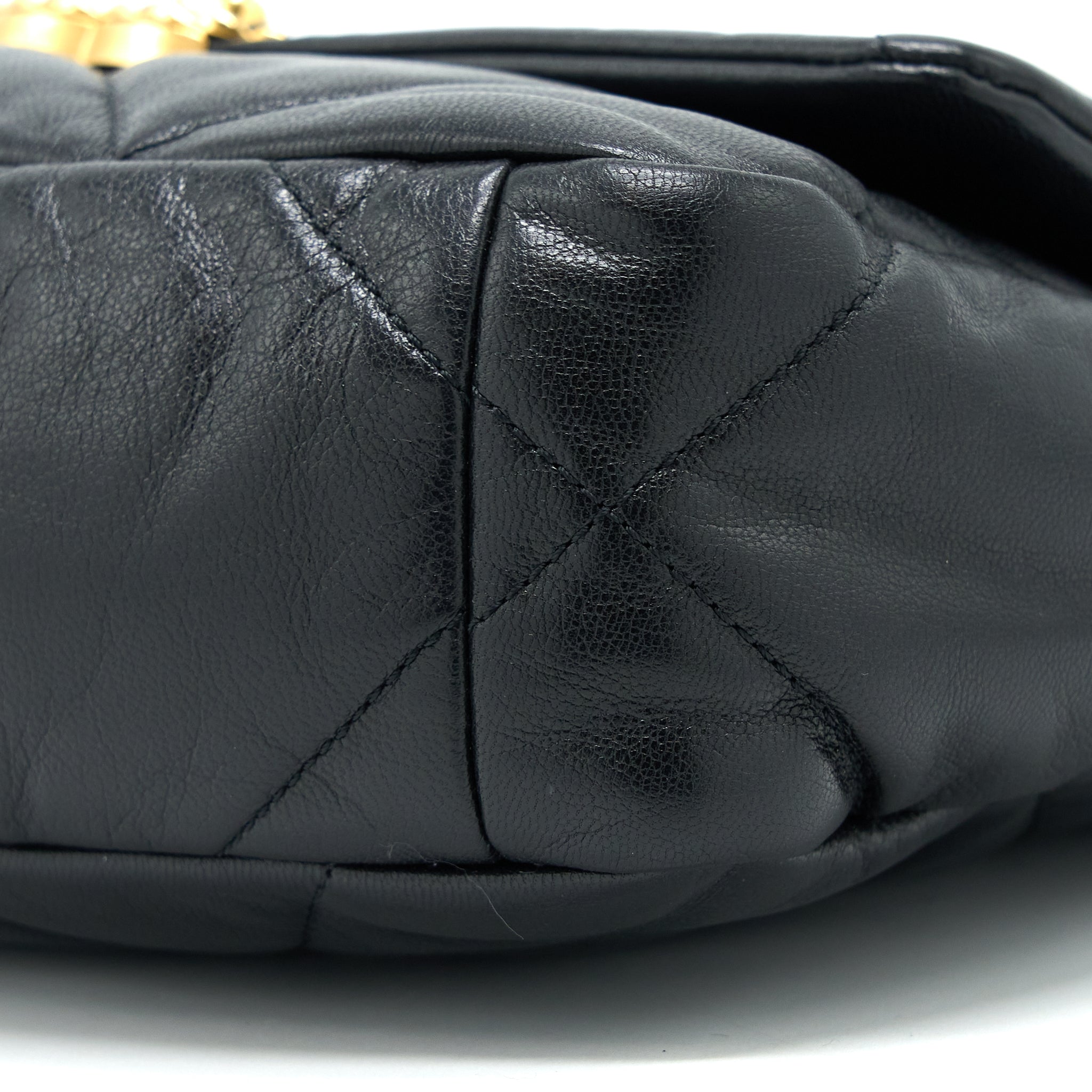 CHANEL SMALL 19 BAG GOATSKIN BLACK GHW
