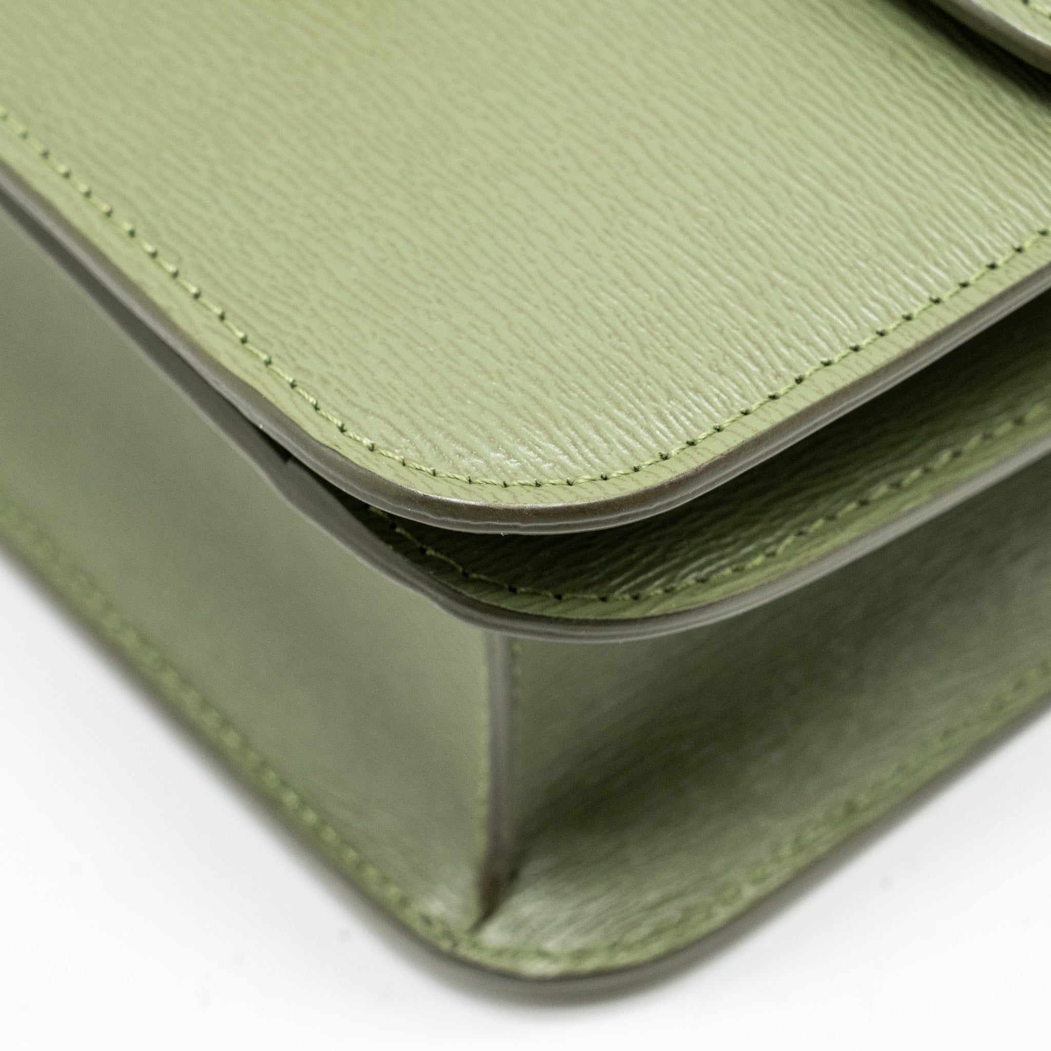 CELINE TEEN CLASSIC BOX BAG CALFSKIN GREEN GHW