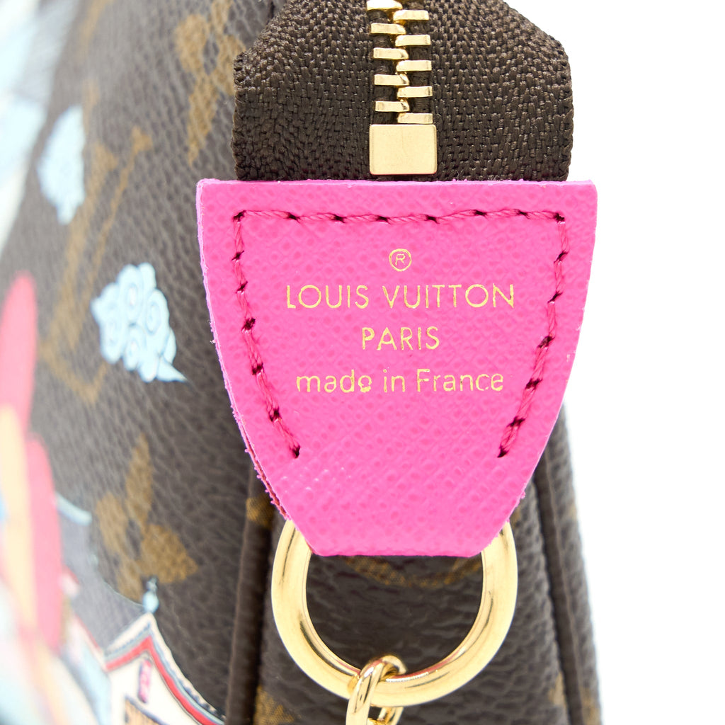 LOUIS VUITTON 2022 CHRISTMAS LIMITED MINI POCHETTE ACCESSORIES MONOGRAM CANVAS SEOUL BOUTIQUE GHW