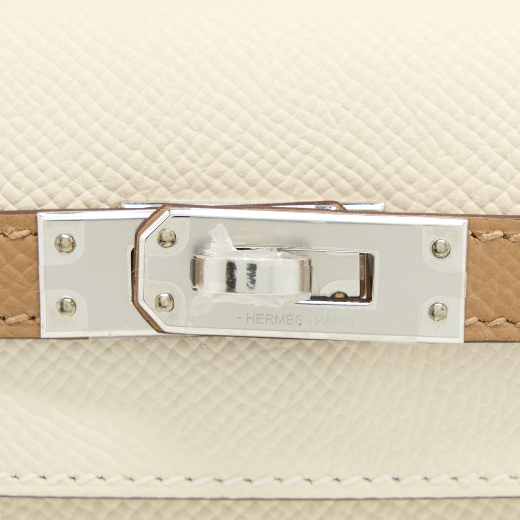 HERMES KELLY 25 SELLIER EPSOM NATA/CHAI/GRIS MEYER SHW