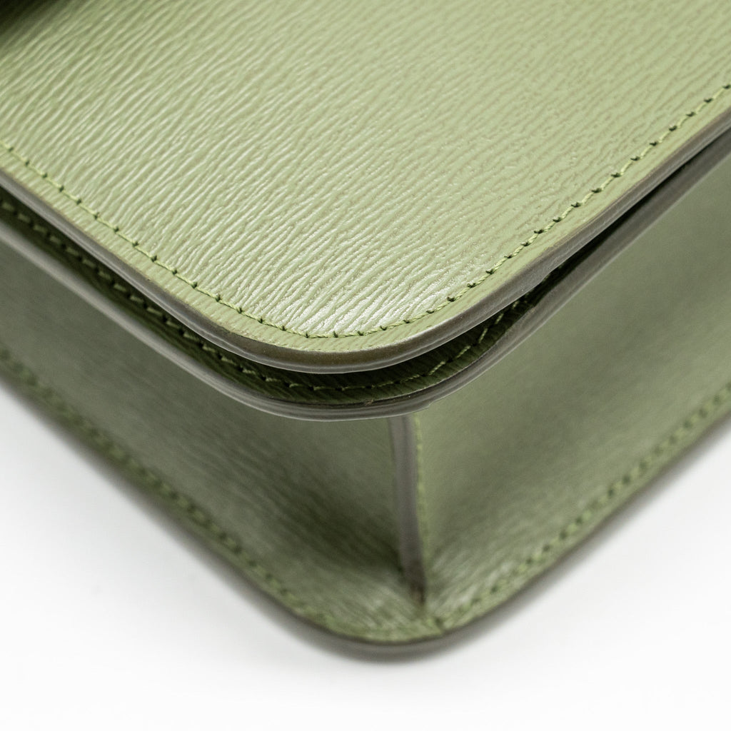 CELINE TEEN CLASSIC BOX BAG CALFSKIN GREEN GHW
