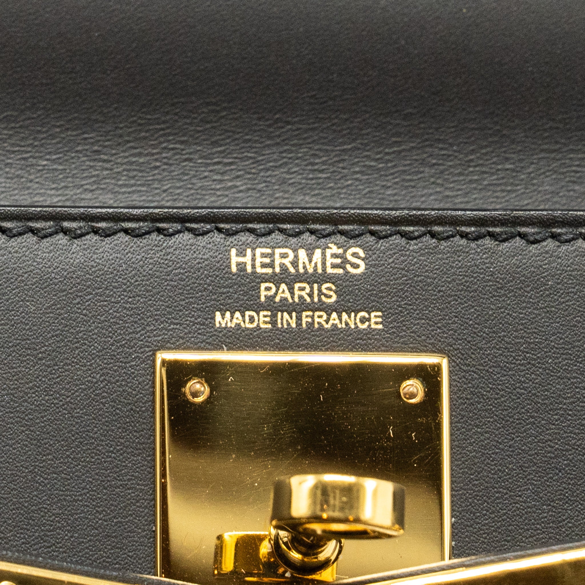 HERMES KELLY28 SOMBRERO EBENE GHW