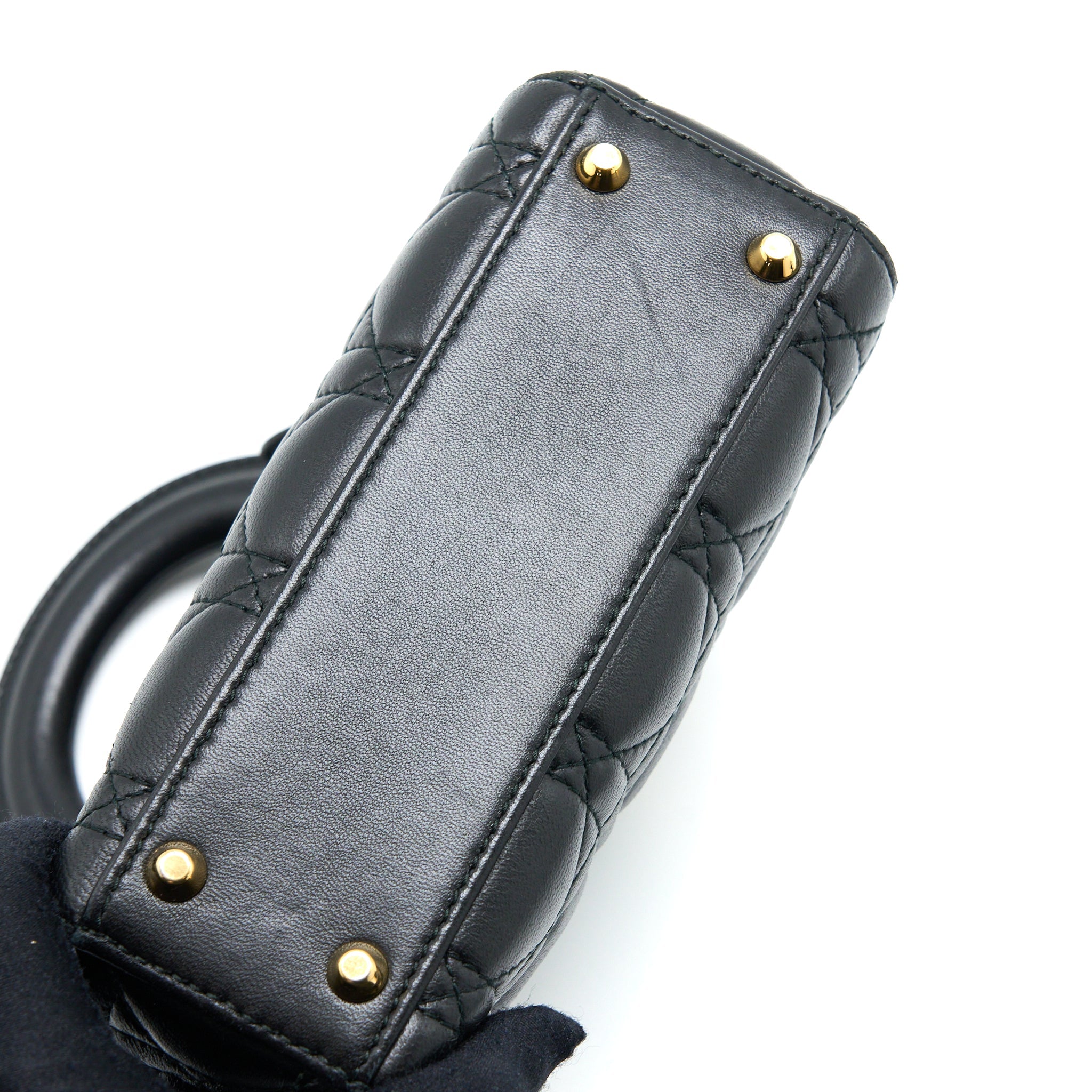 DIOR MINI LADY DIOR LAMBSKIN BLACK GHW