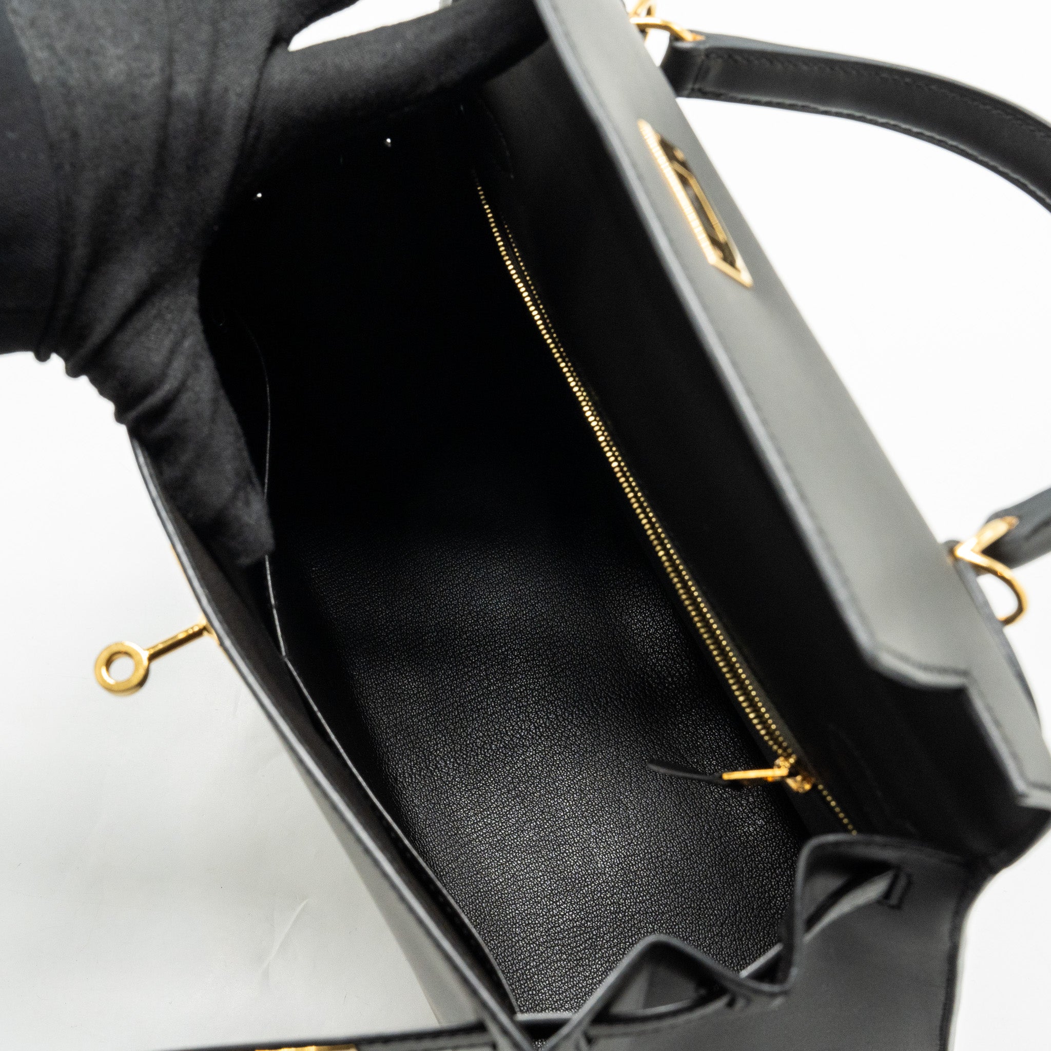 HERMES KELLY28 SOMBRERO EBENE GHW