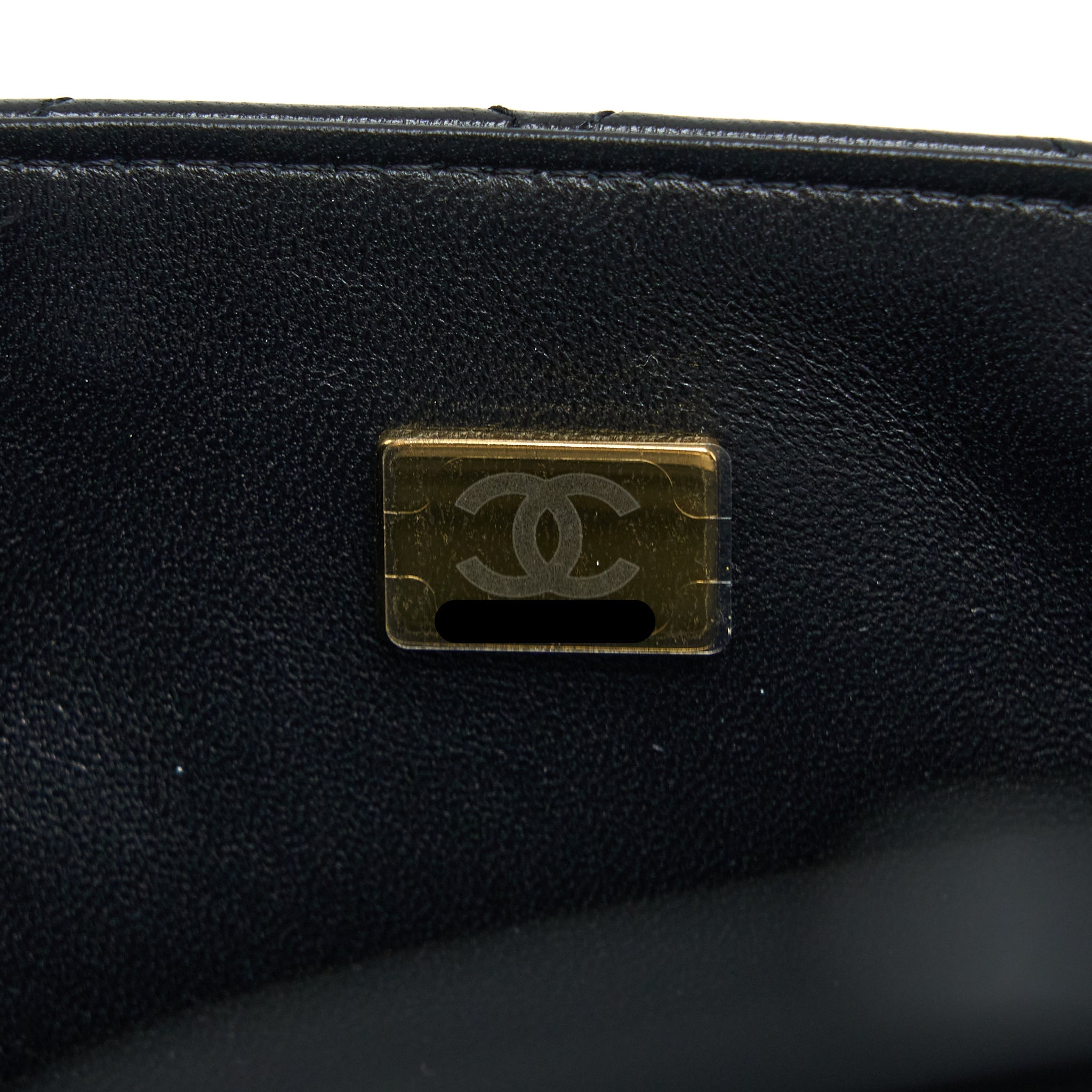 CHANEL MINI SQUARE FLAP BAG LAMBSKIN BLACK LGHW (MICROCHIP)