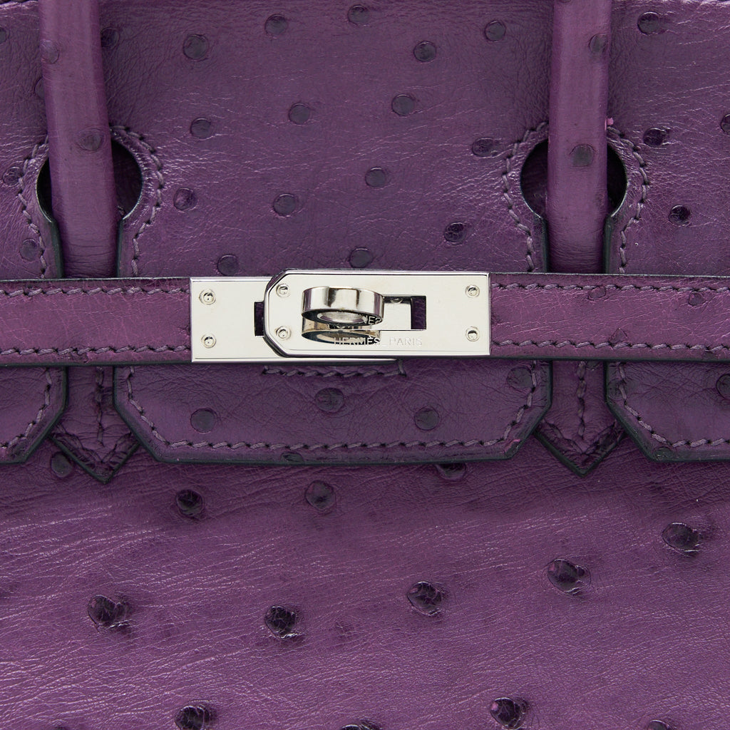 HERMES BIRKIN 25 OSTRICH VIOLINE SHW
