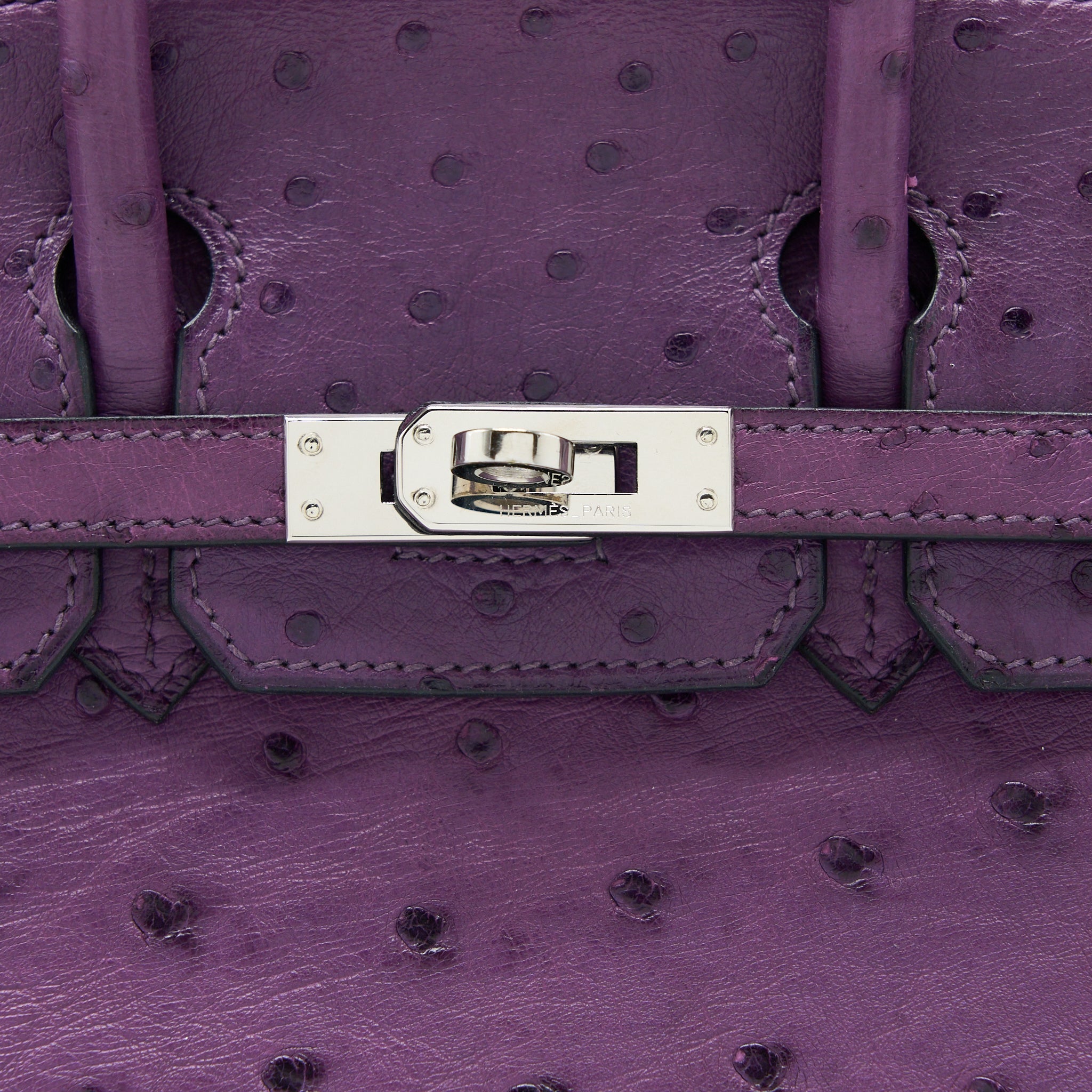 HERMES BIRKIN 25 OSTRICH VIOLINE SHW