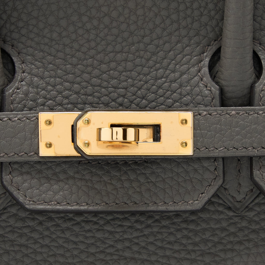 HERMES BIRKIN 25 TOGO 8F GRIS ETAIN RGHW