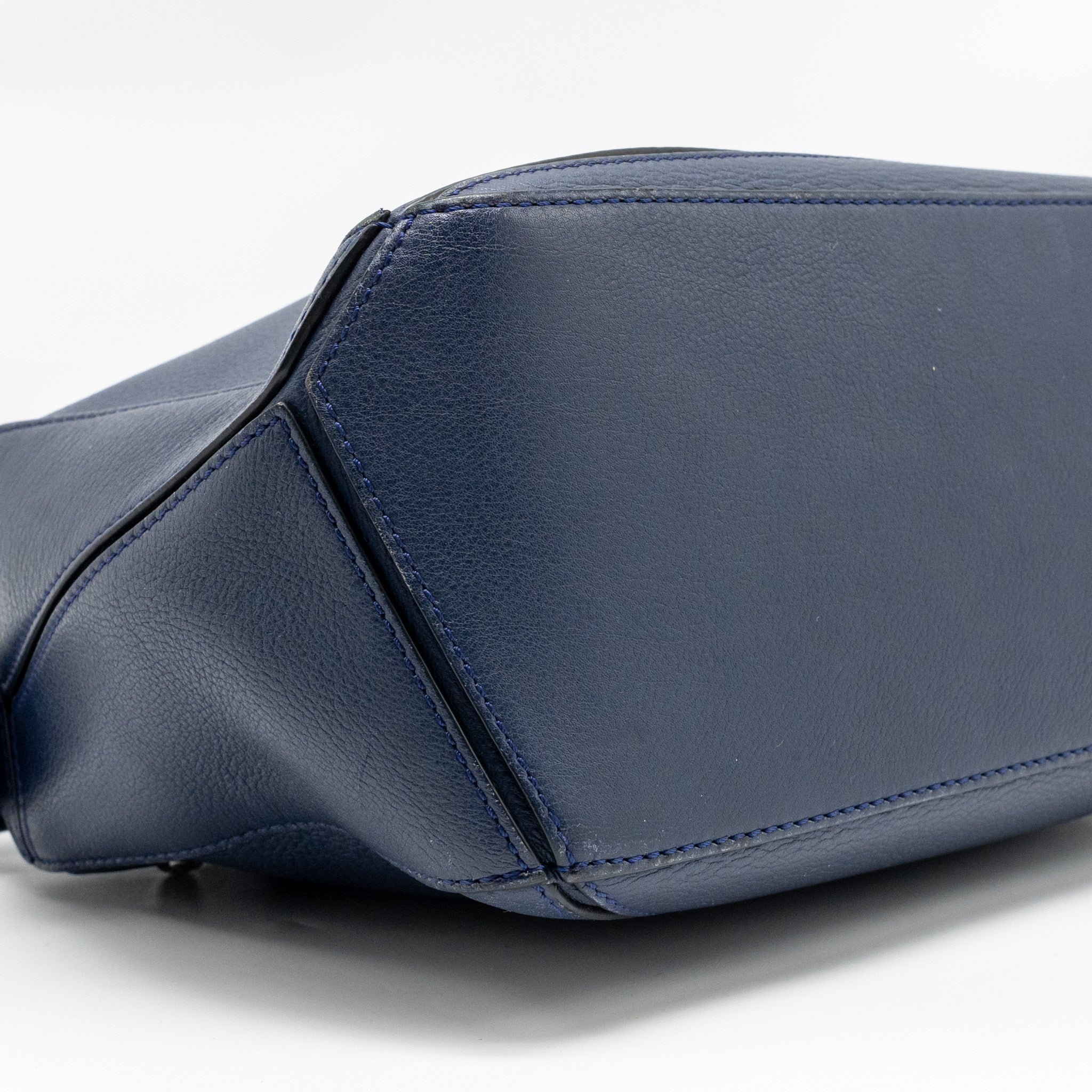 LOEWE SMALL PUZZLE BAG CALFSKIN NAVY SHW