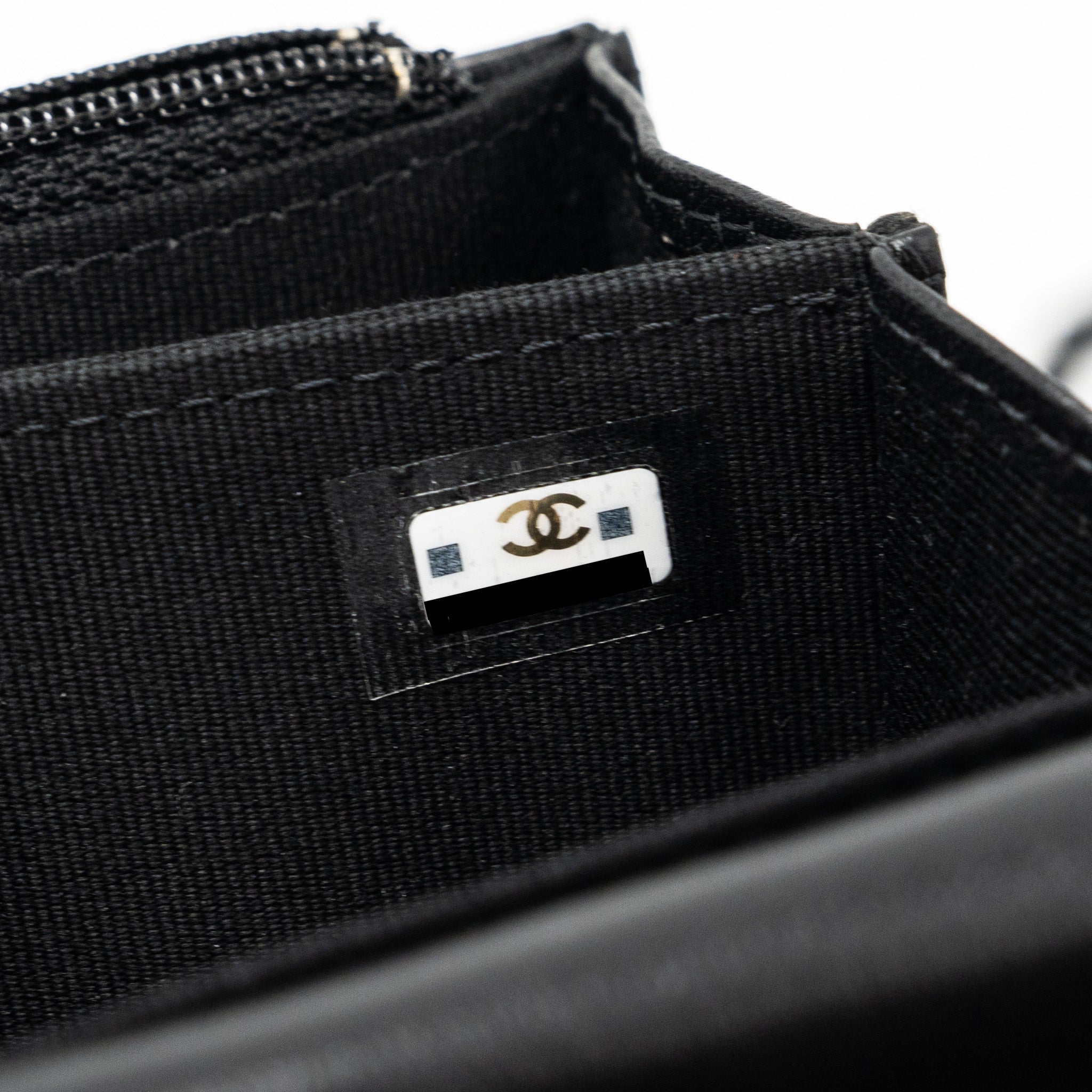 CHANEL TRENDY CC WALLET ON CHAIN LAMBSKIN BLACK WITH BLACK HARDWARE (MICROCHIP)