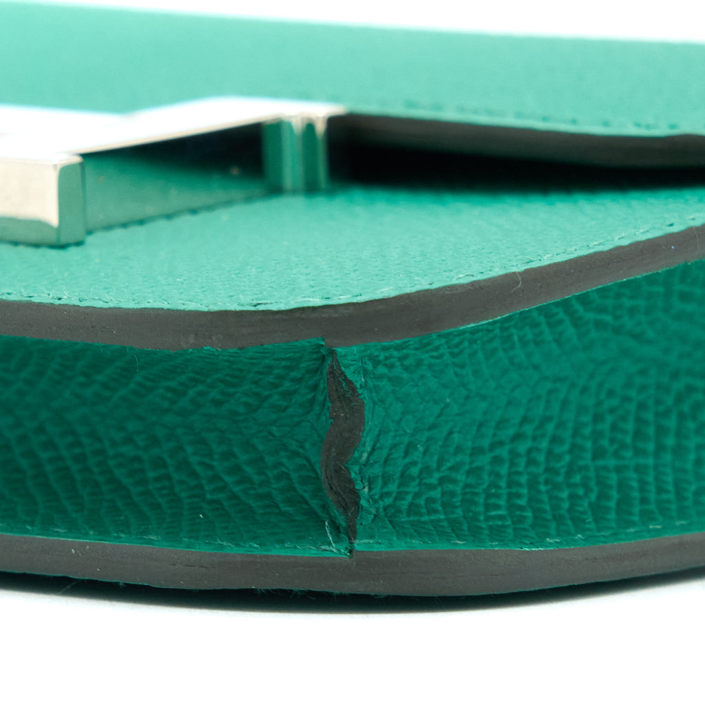 HERMES CONSTANCE SLIM EPSOM LAQUE VERT JADE/BLEU BRUME SHW