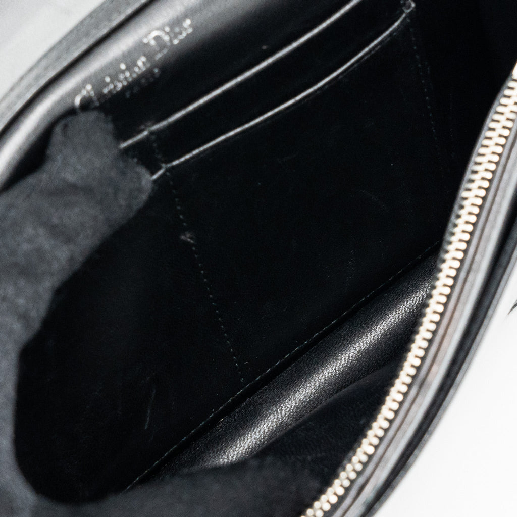 DIOR DIORAMA WALLET ON CHAIN LIMITED PRINT LAMBSKIN BLACK SHW