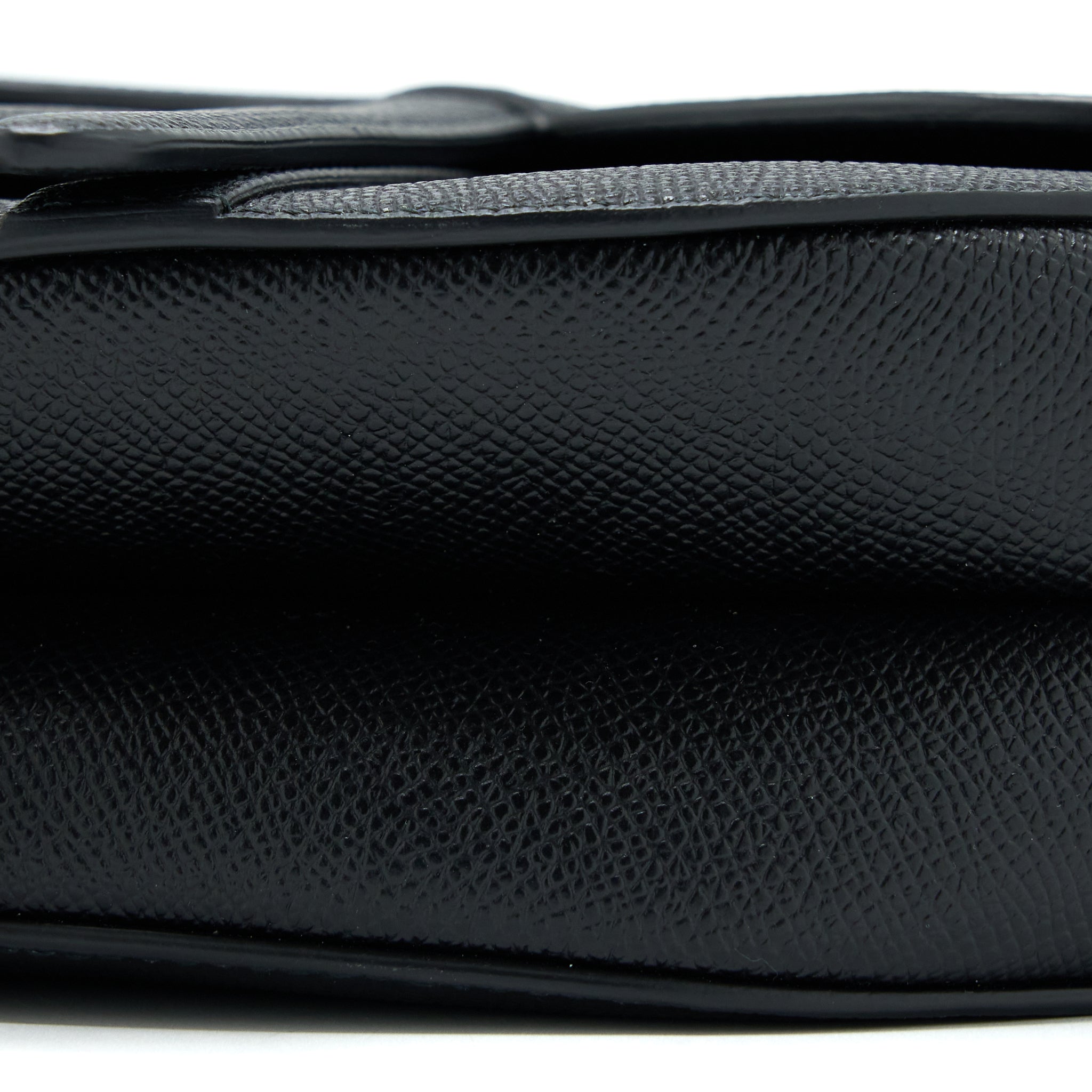 DIOR MEDIUM SADDLE BAG WITH STRAP GRAINED CALFSKIN BLACK GHW