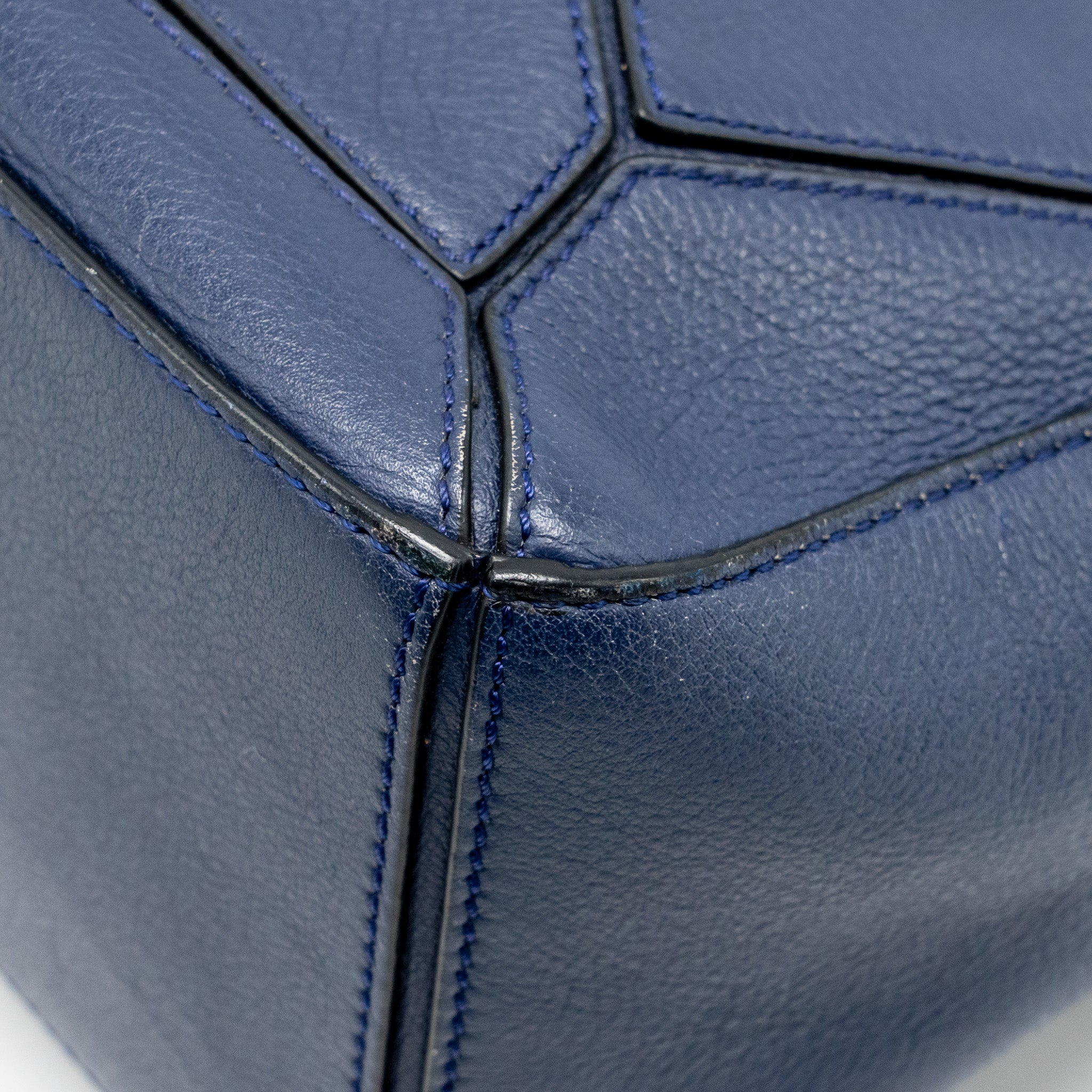 LOEWE SMALL PUZZLE BAG CALFSKIN NAVY SHW