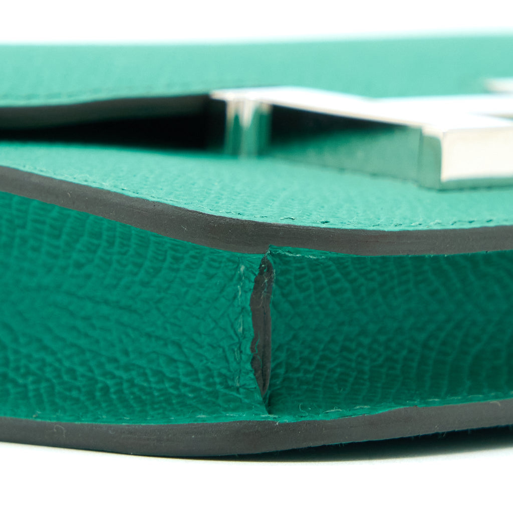 HERMES CONSTANCE SLIM EPSOM LAQUE VERT JADE/BLEU BRUME SHW