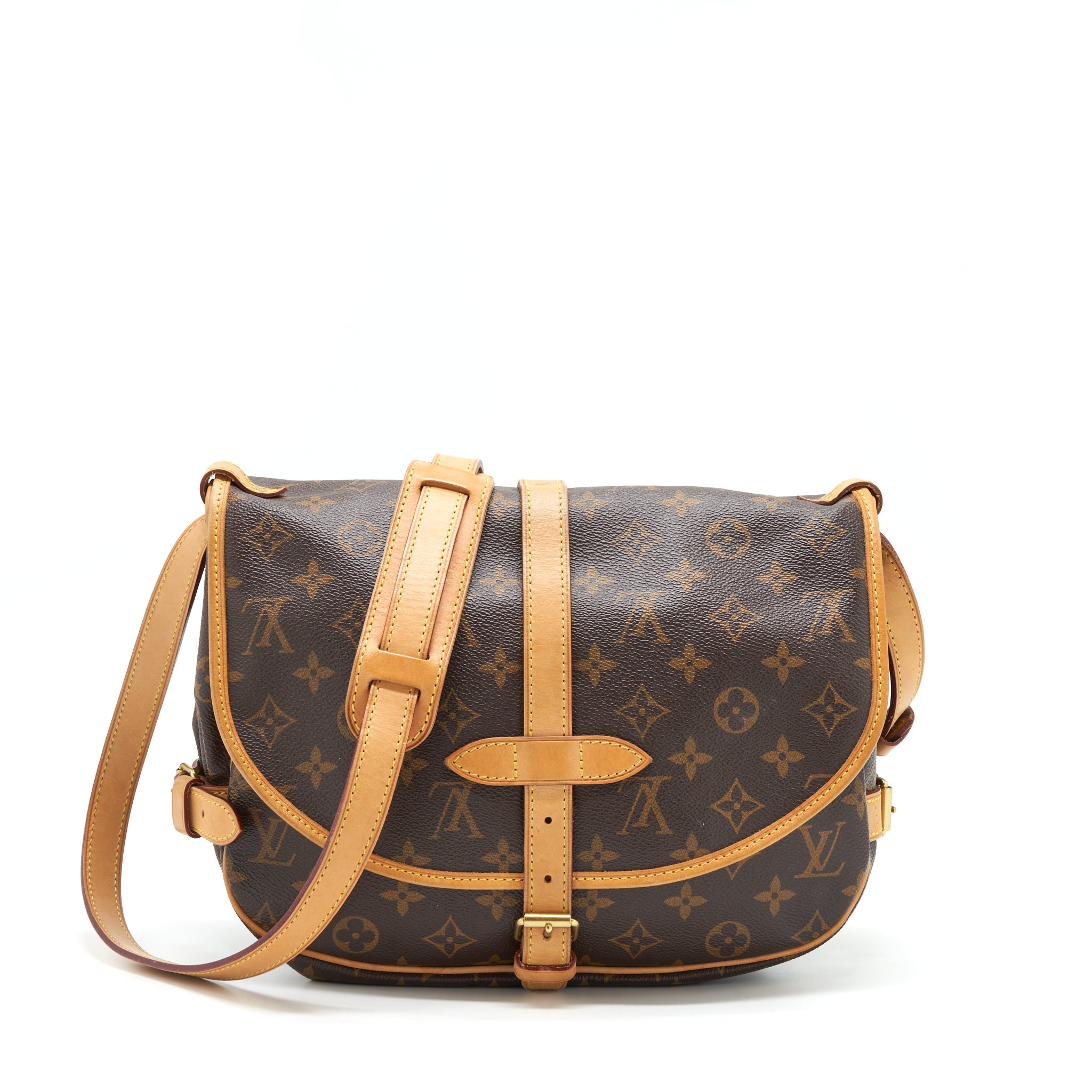 LOUIS VUITTON VINTAGE DOUBLE SIDE CROSSBODY BAG MONOGRAM CANVAS GHW