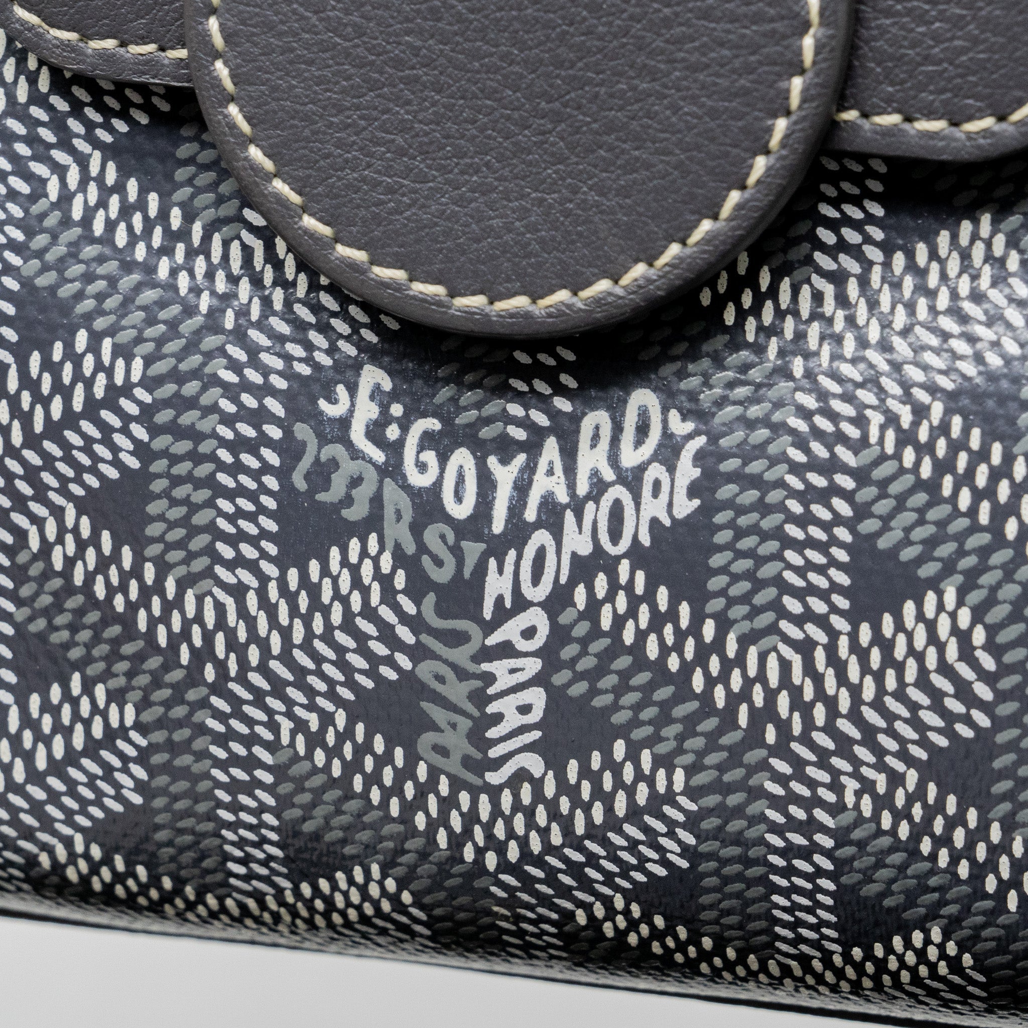 GOYARD MINI SAIGON BAG GOYARDINE CANVAS GREY SHW