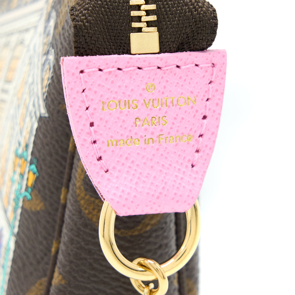 LOUIS VUITTON 2022 CHRISTMAS LIMITED MINI POCHETTE ACCESSORIES MONOGRAM CANVAS PARIS BOUTIQUE GHW